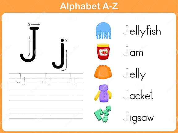 Alphabet Tracing Worksheet stock vector. Illustration of early - 44028599