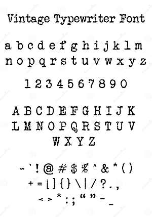Vintage Typewriter Font Cartoon Vector CartoonDealer 33834151