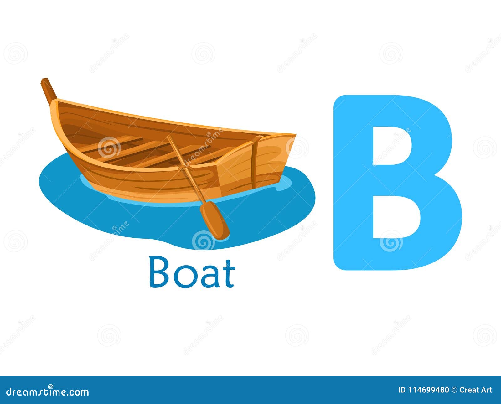 Alphabet word B.B for boat stock vector. Illustration of word 114699480
