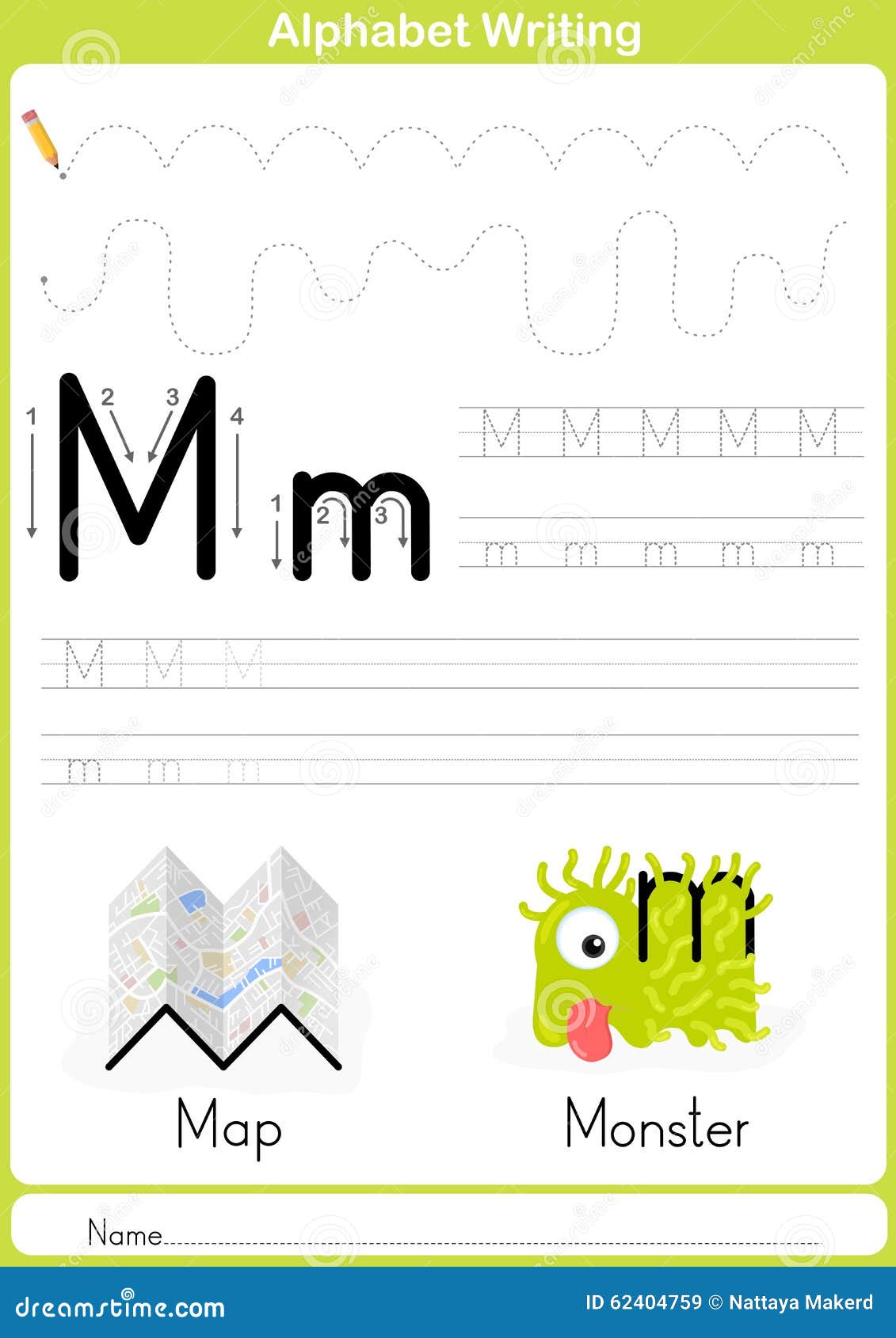 Alphabet A-Z Tracing Worksheet, Exercises For Kids - A4 ...