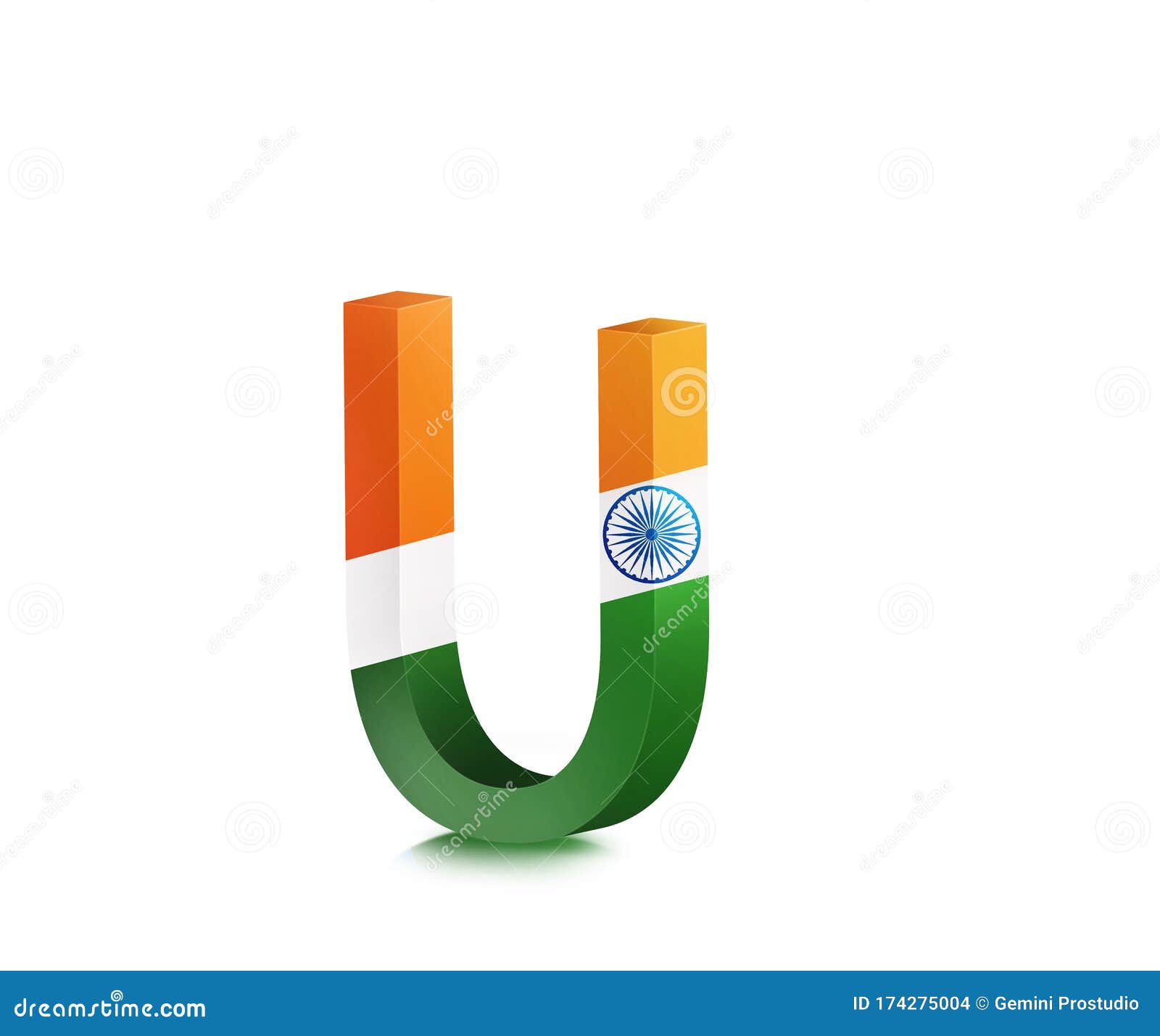 Alphabetic Letters With India Flag A To Z And 1 To 0 3d Illustration Letter U Stock Illustration Illustration Of Background Business