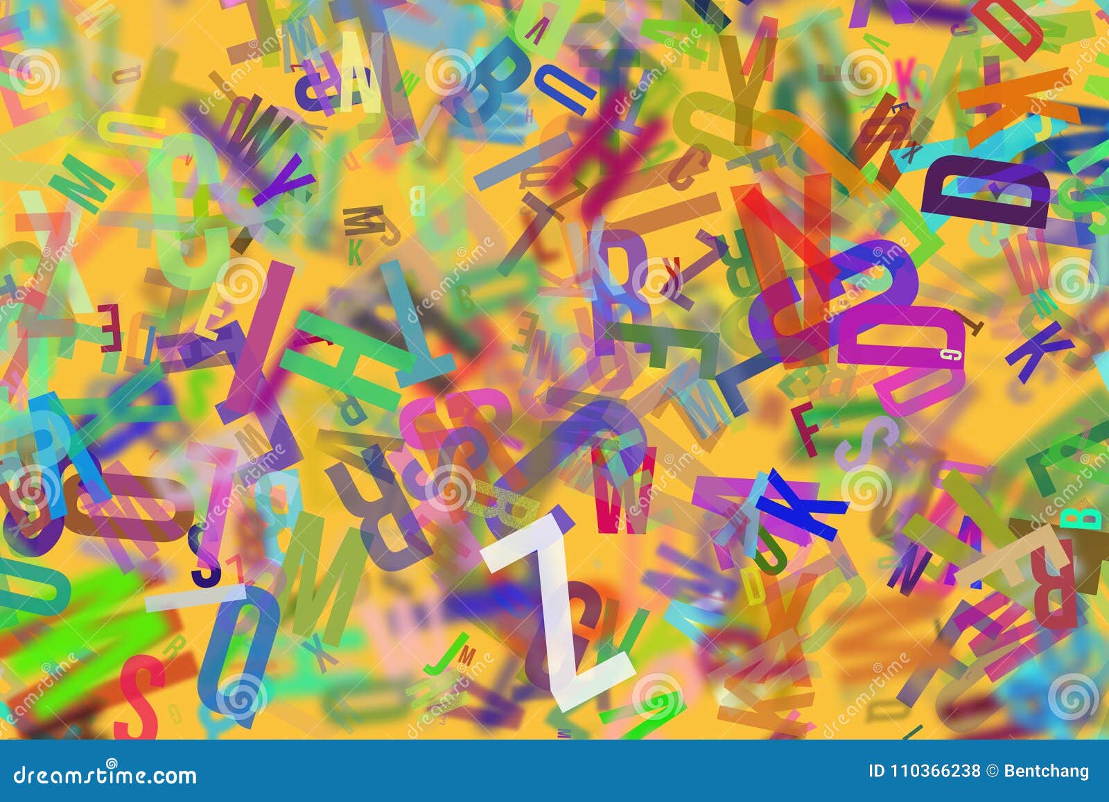 Alphabets or Number Letters Background. Stock Illustration - Illustration  of learn, mess: 110366238