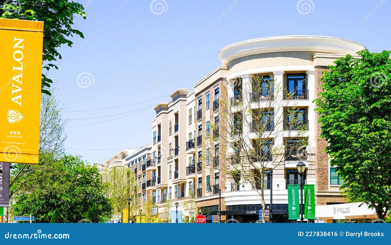 Condos and Avalon Banner editorial photo. Image of banner 227838416