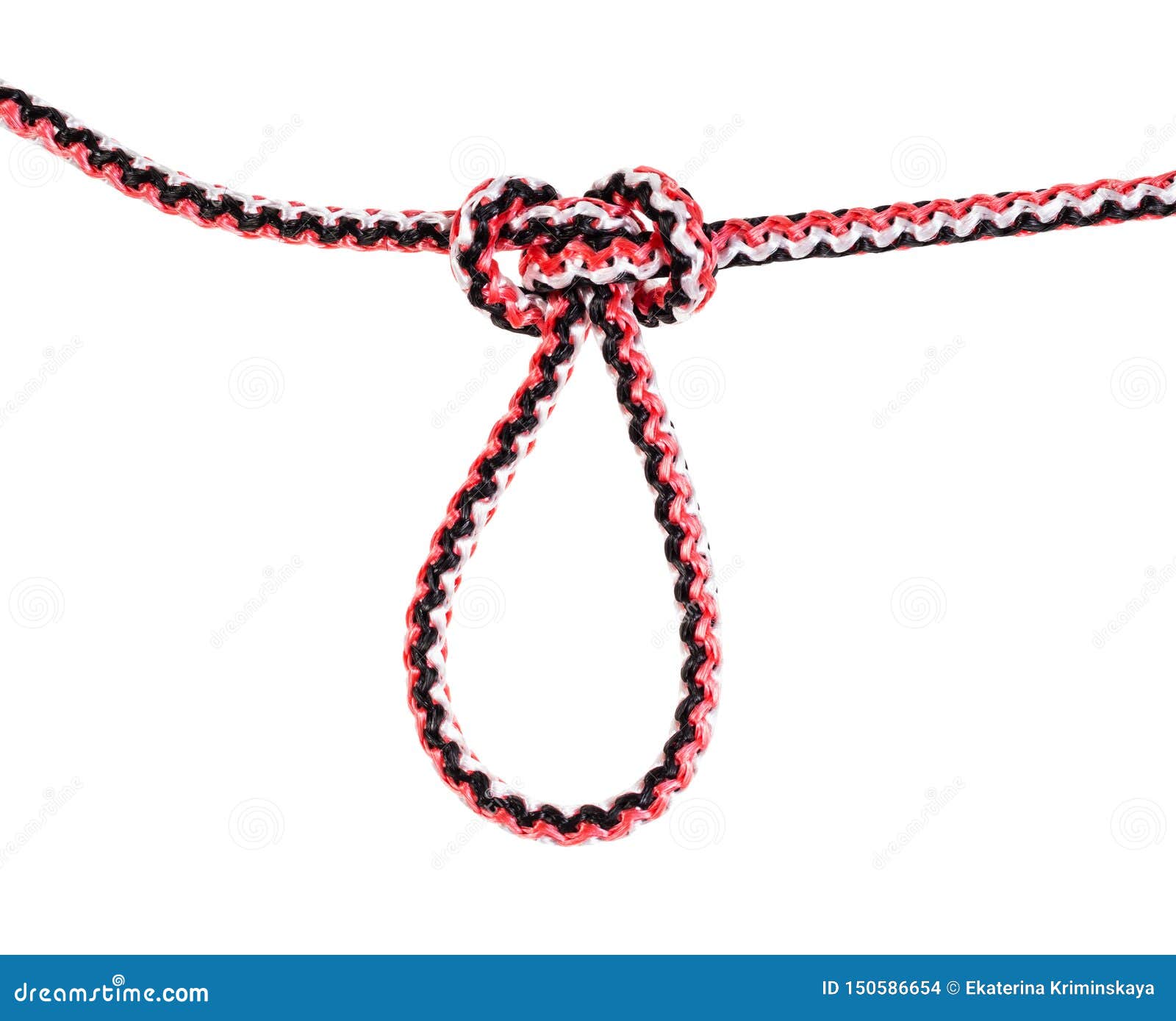 Alpine Butterfly Knot Harness Loop Tied on Rope Stock Photo - Image of ...