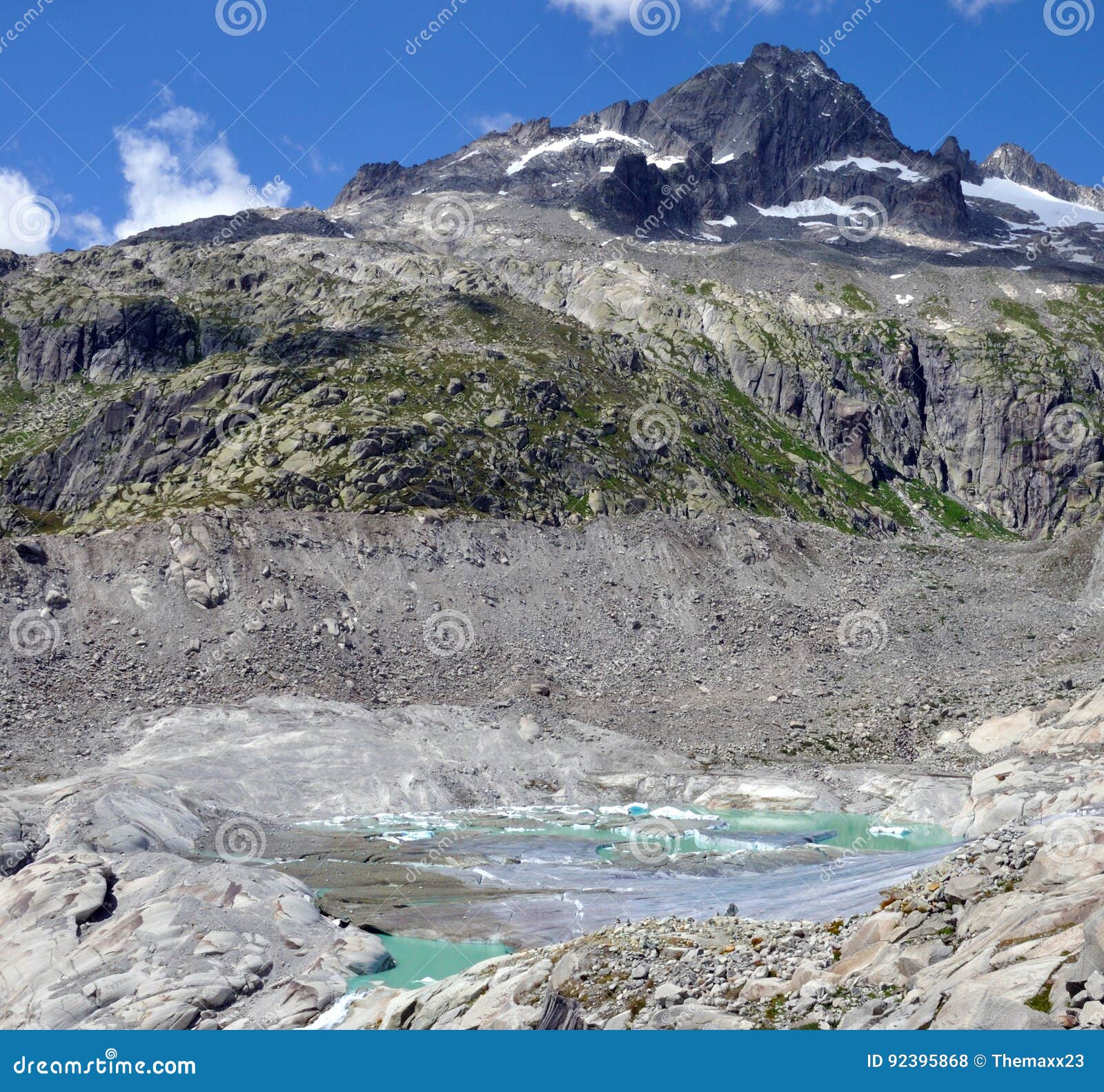 Alpine glacier melt stock photo. Image of perennial, furka 92395868