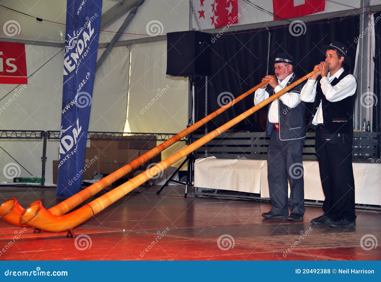 Alpine Horn Festival editorial stock photo. Image of alpes 20492388