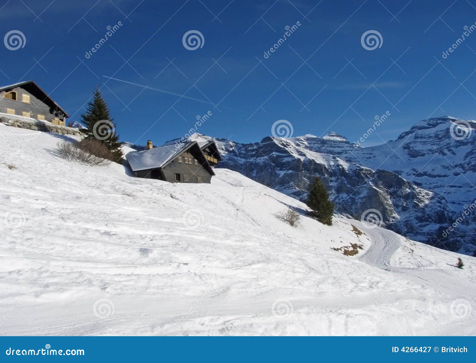 Alpine houses stock image. Image of alpines, area, house 4266427
