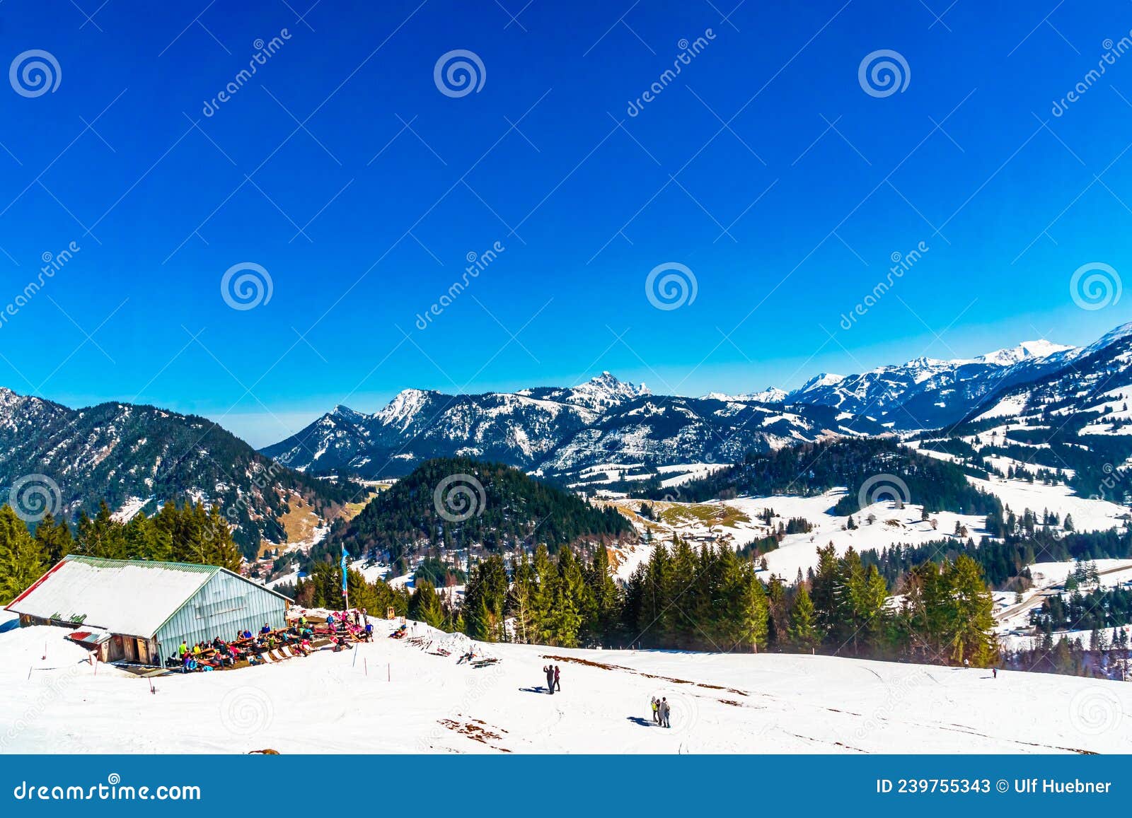 alpine hut called ochenslpe in the bavarina alps next to bad hindelang