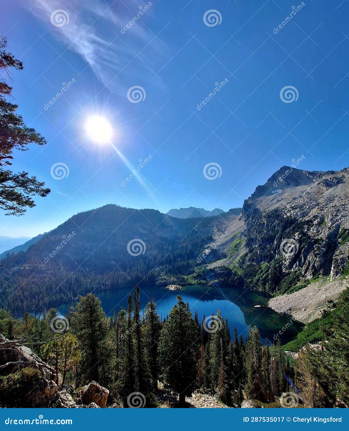 Alpine Lake Idaho stock image. Image of lake, trees 287535017