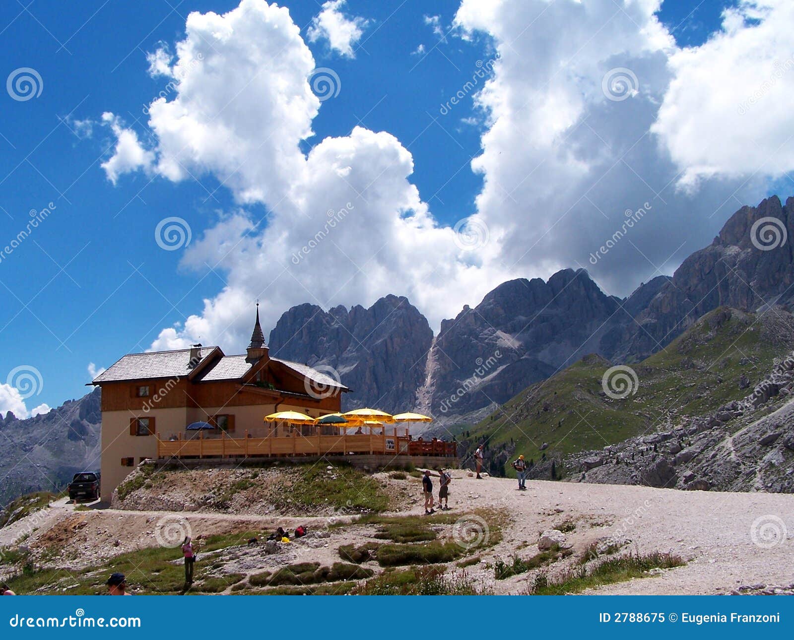 Alpine Mountain Hut In Summer Stock Image Image of summer, alpine