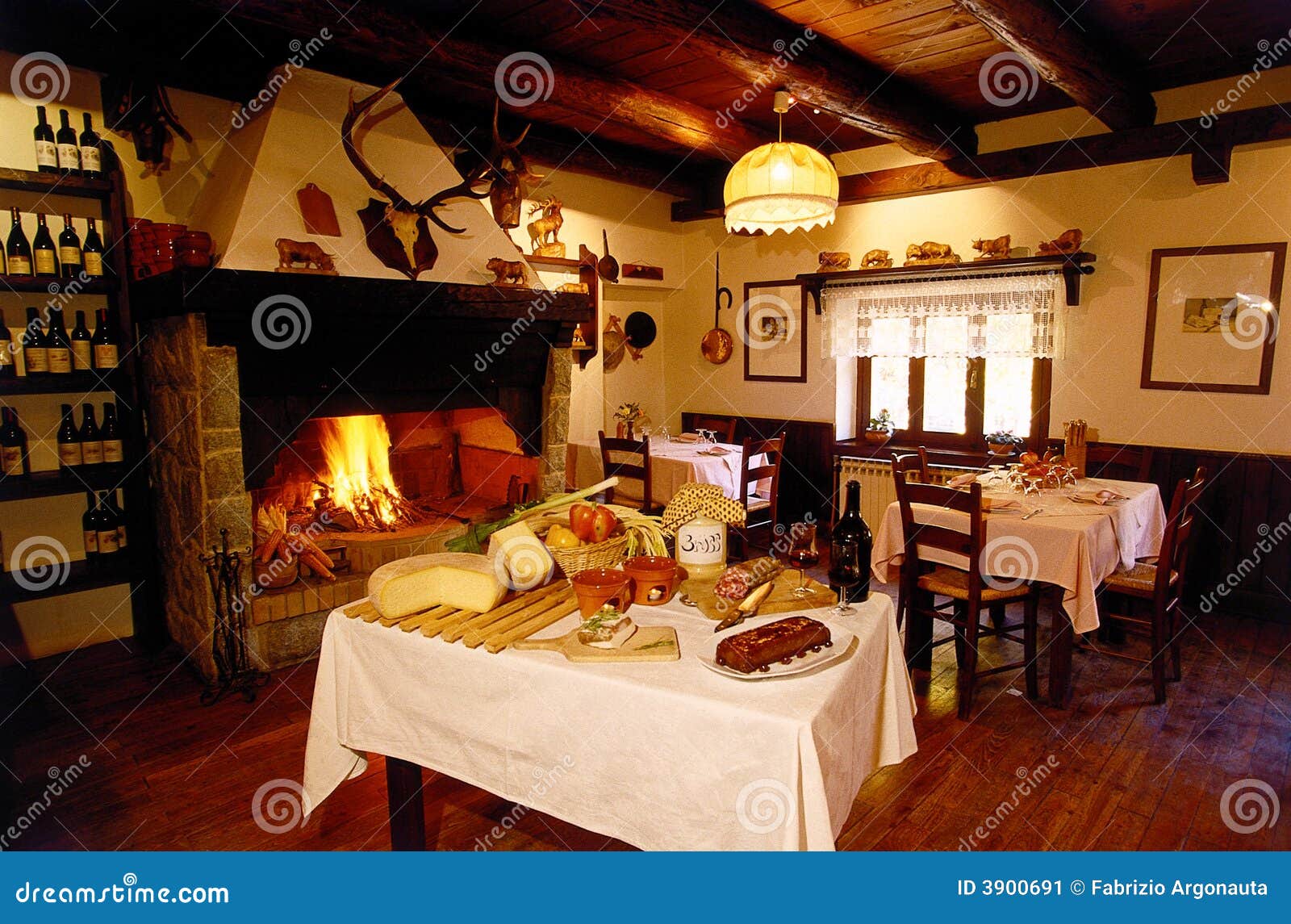 Alpine Restaurant Lounge stock image. Image of beamed 3900691