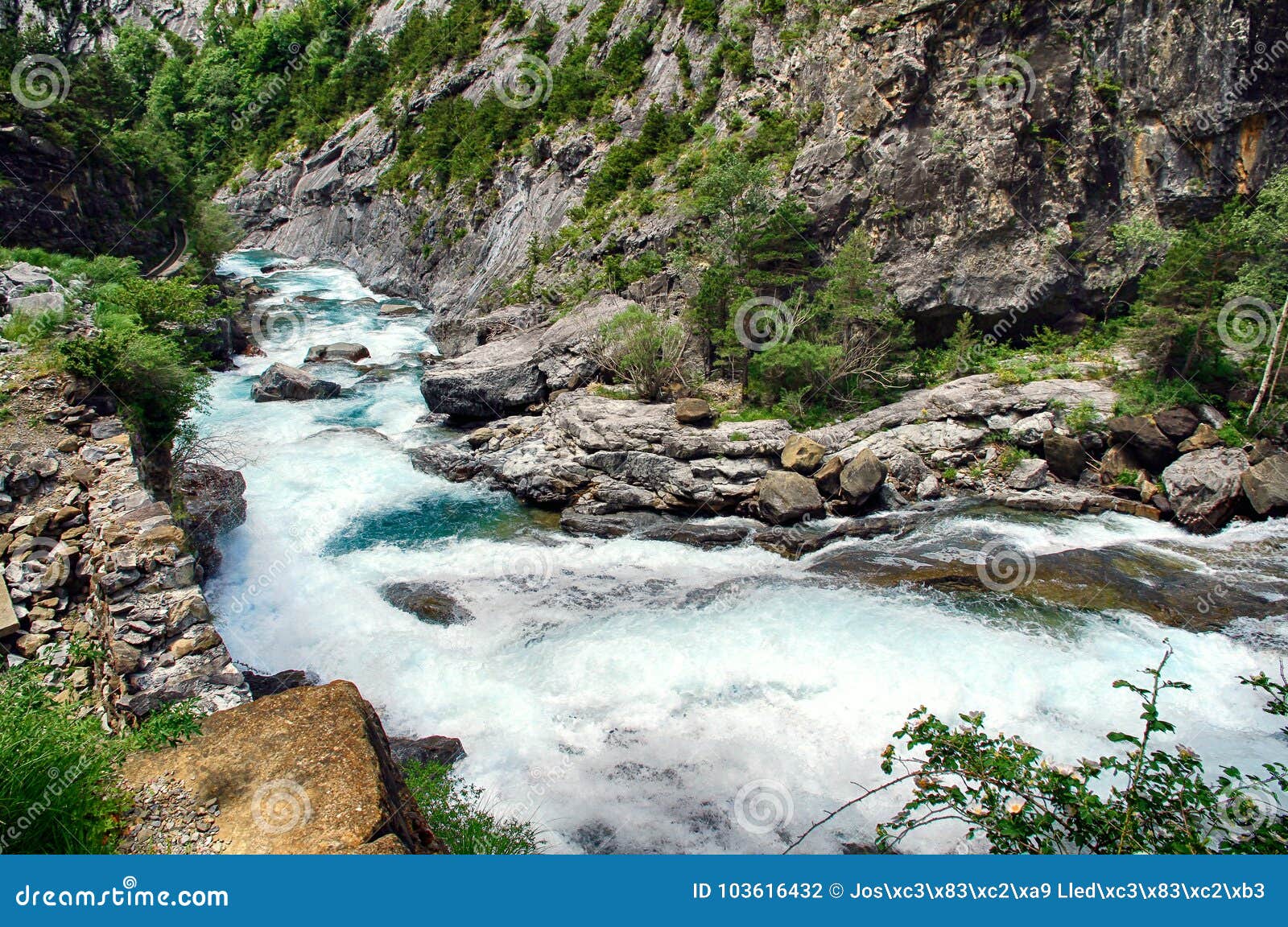 Alpine Rills in Teh Spanish Pyrenees. Stock Photo - Image of range ...