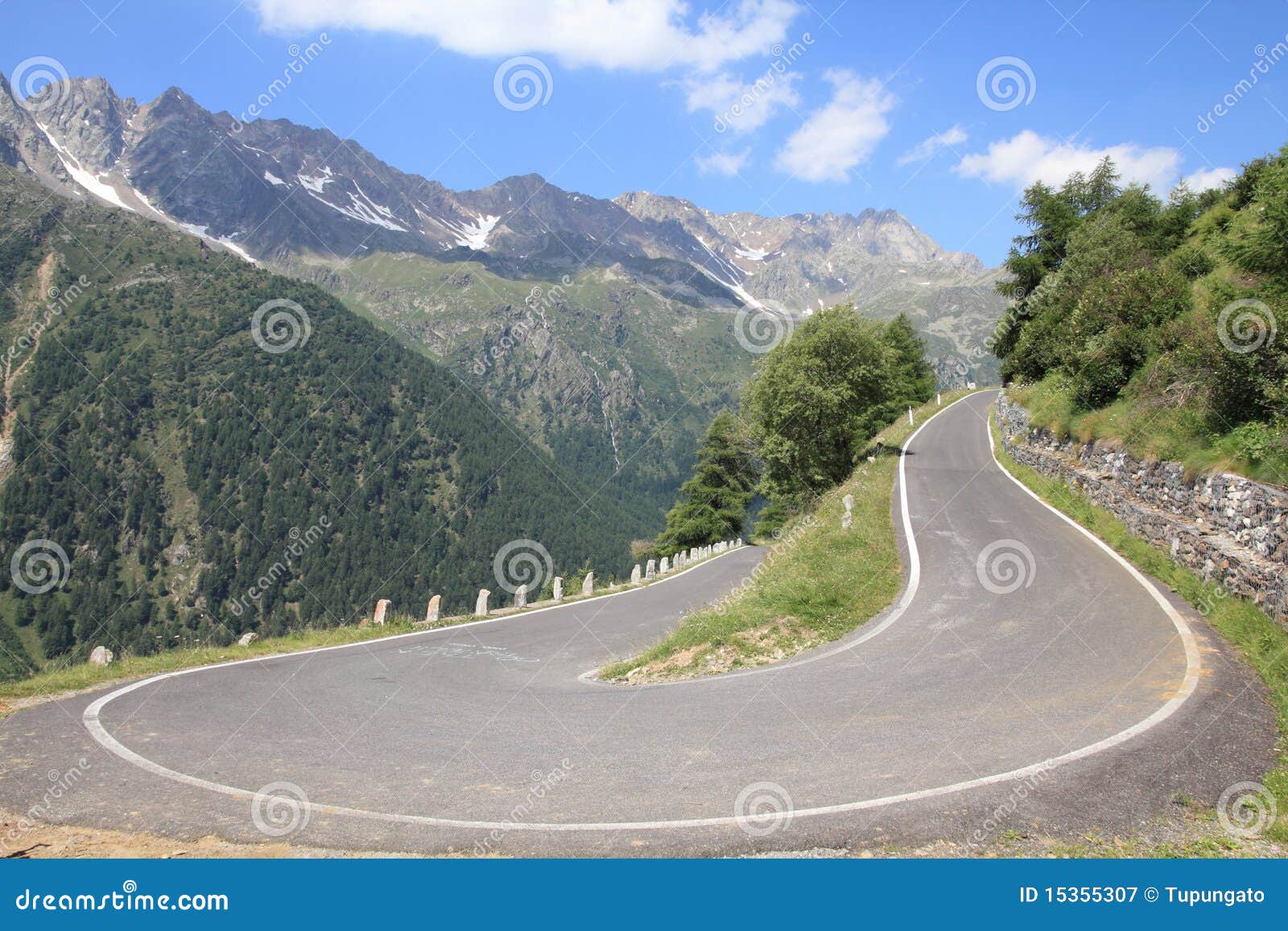 Alpine road stock image. Image of ortler, alps, pass 15355307