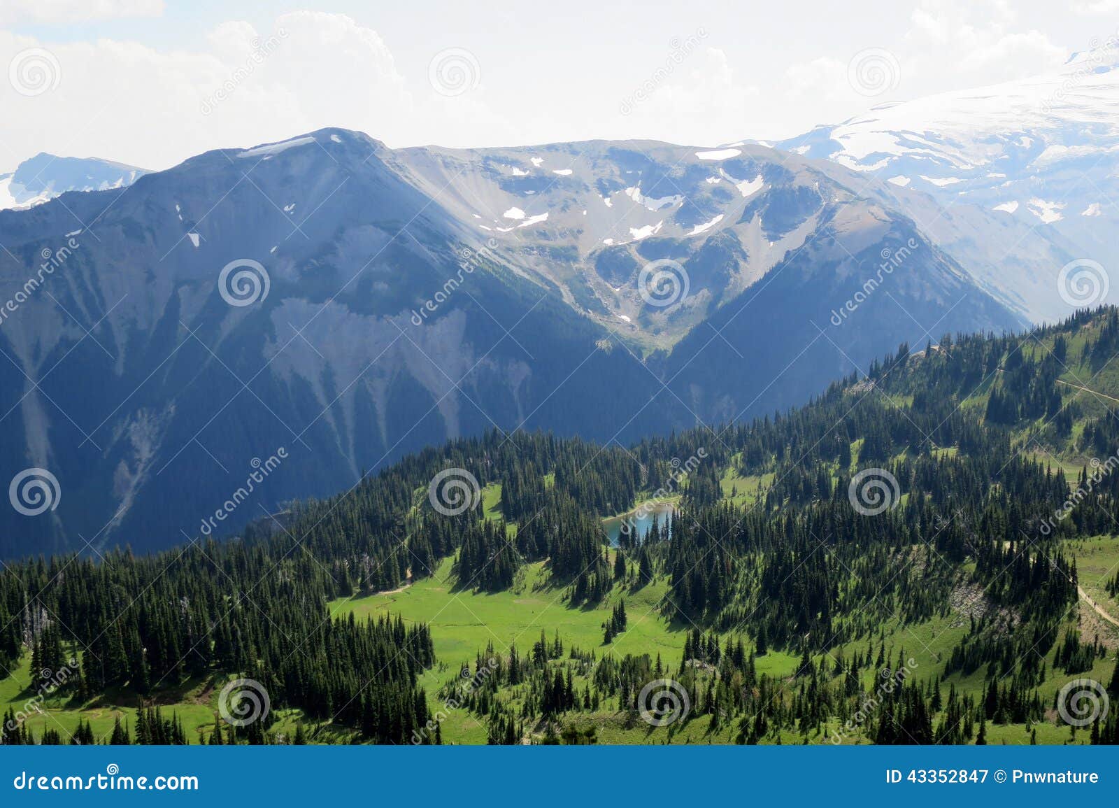 Alpine Scene in the Pacific Northwest Stock Image Image of snow