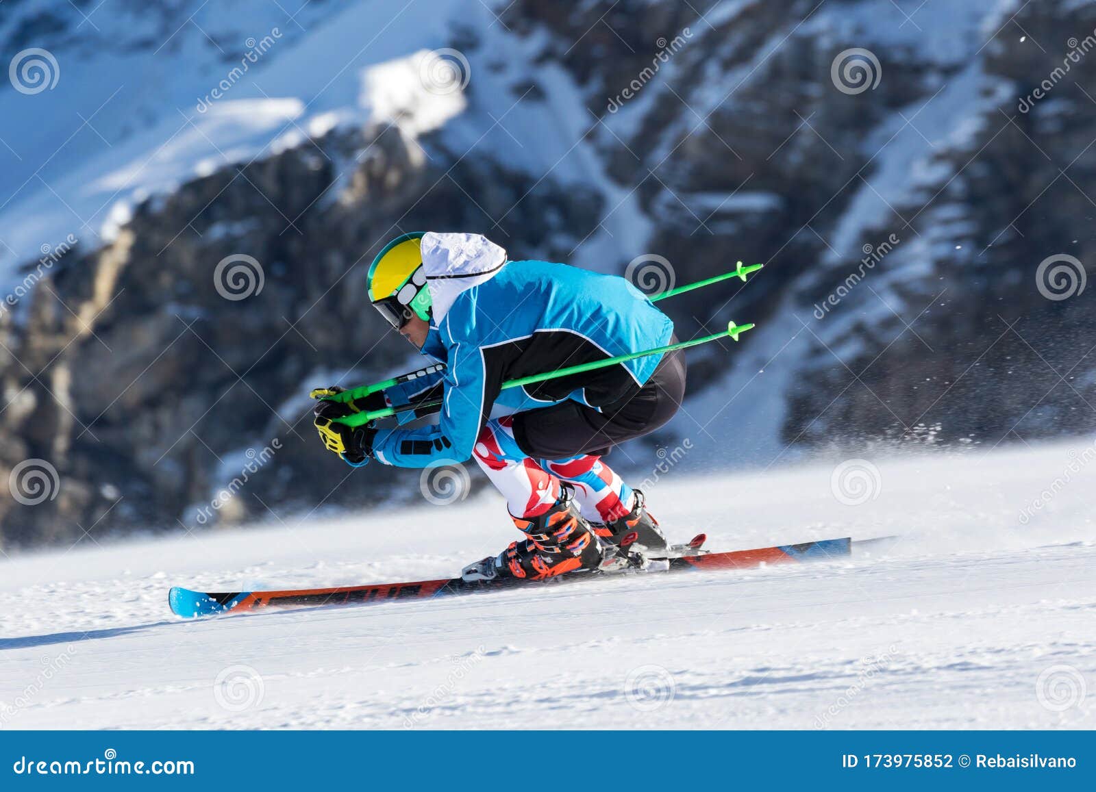 Alpine skiing competition stock photo. Image of cold 173975852