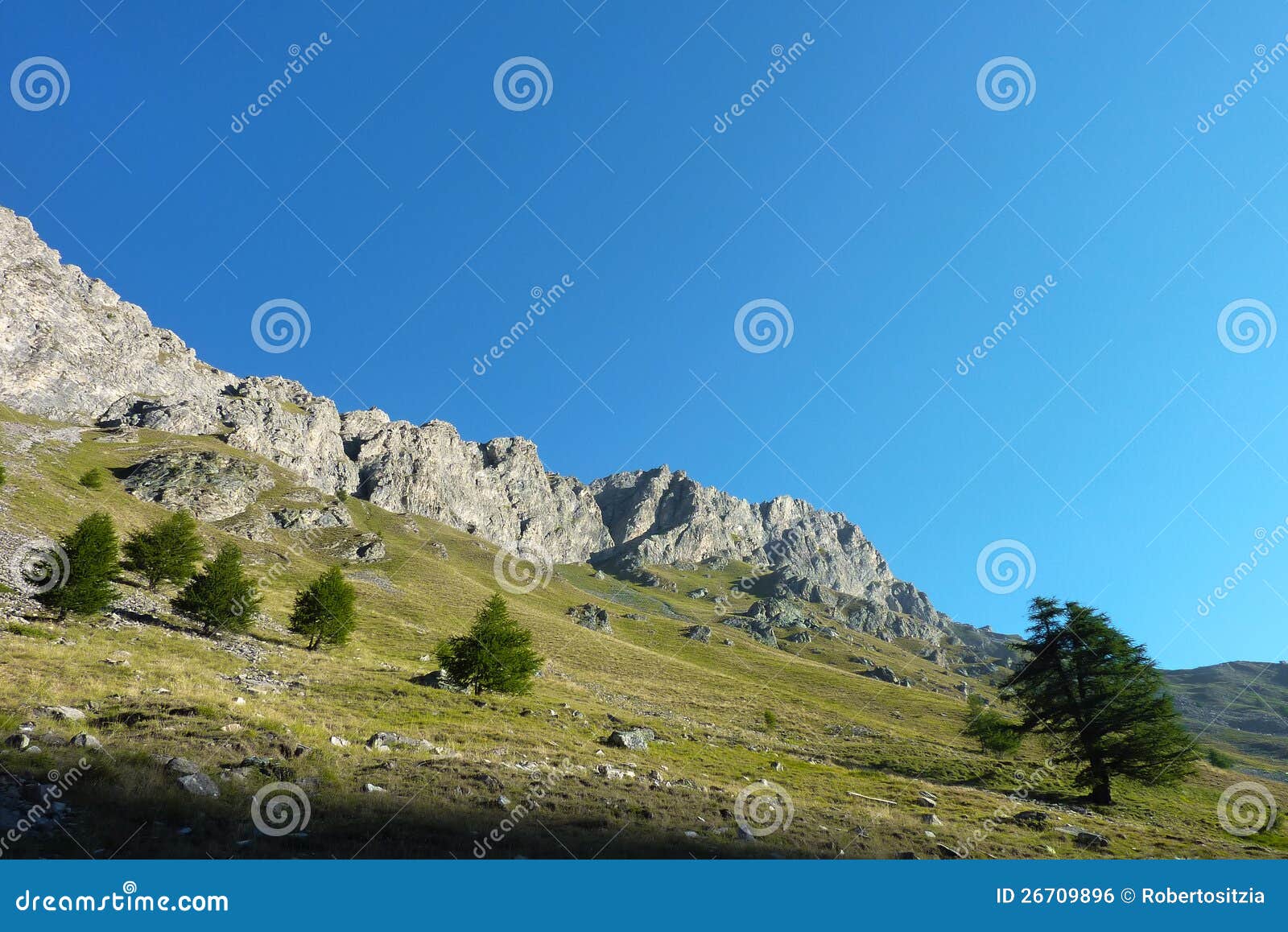 Alpine Valley in the Early Hours of the Morning Stock Photo Image of