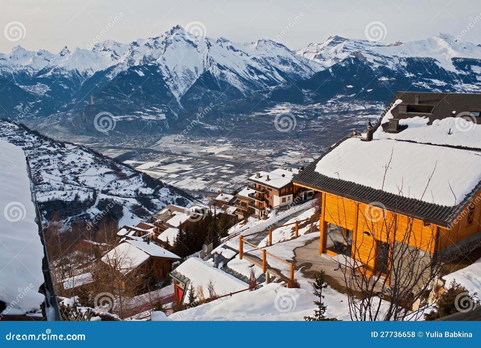 The Alpine village stock photo. Image of valley, alps 27736658
