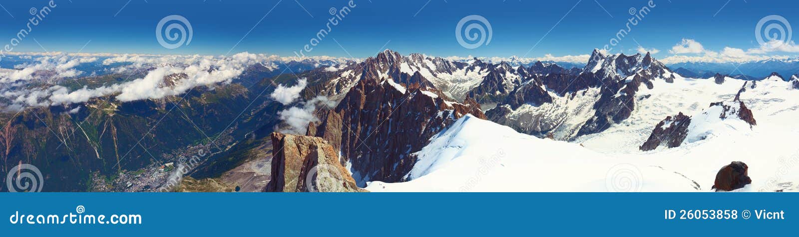 Mont Blanc Chamonix, Francuscy Alps. Francja.