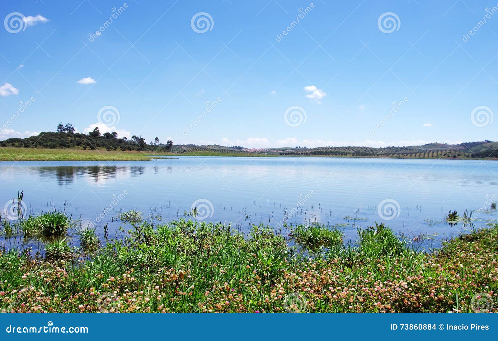 alqueva lake near amieira village