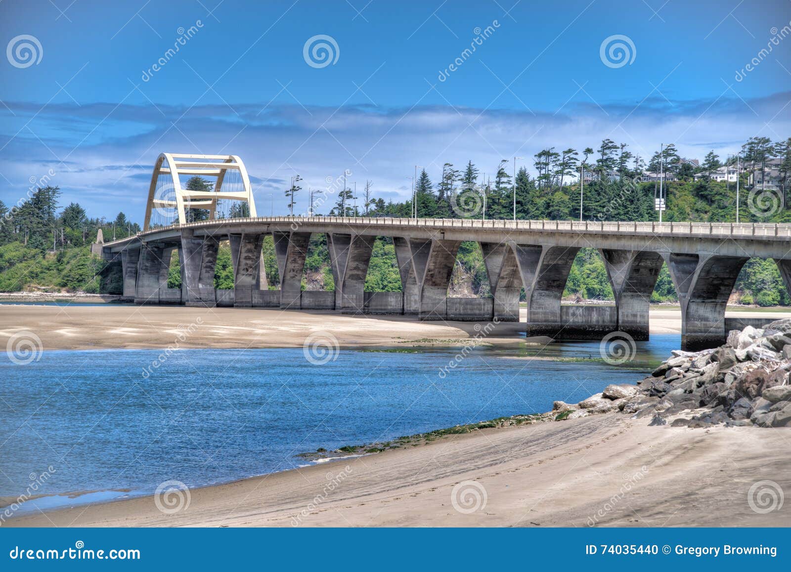 Alsea Bay Bridge stock photo. Image of engineer, waldport 74035440