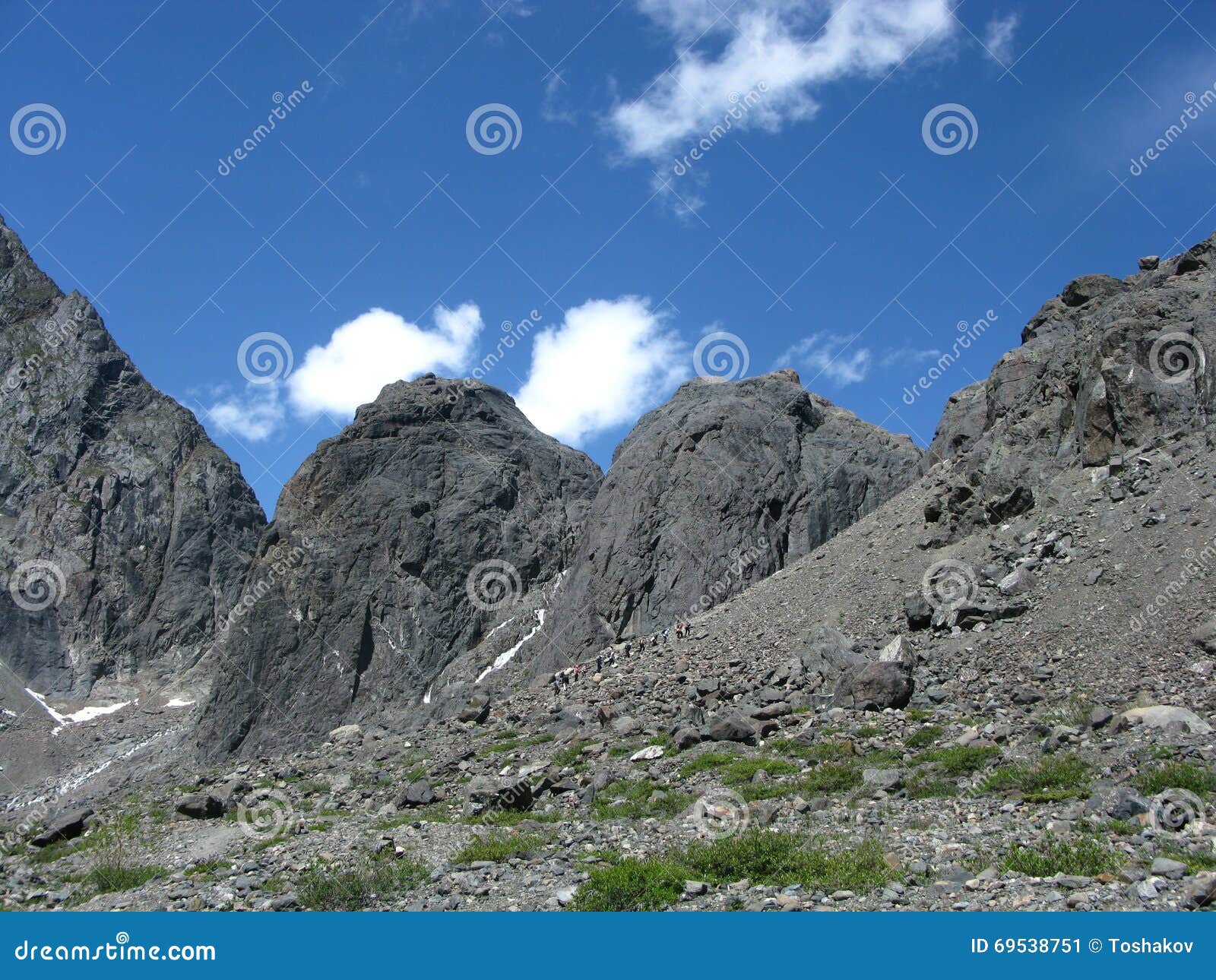 Altai mountain moraine stock image. Image of peak, crag 69538751