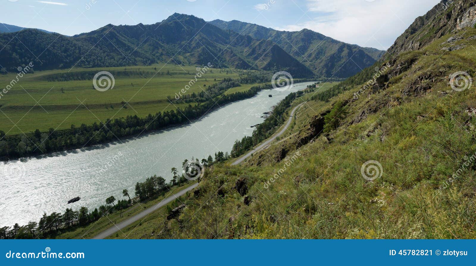 altai mountains, katun river