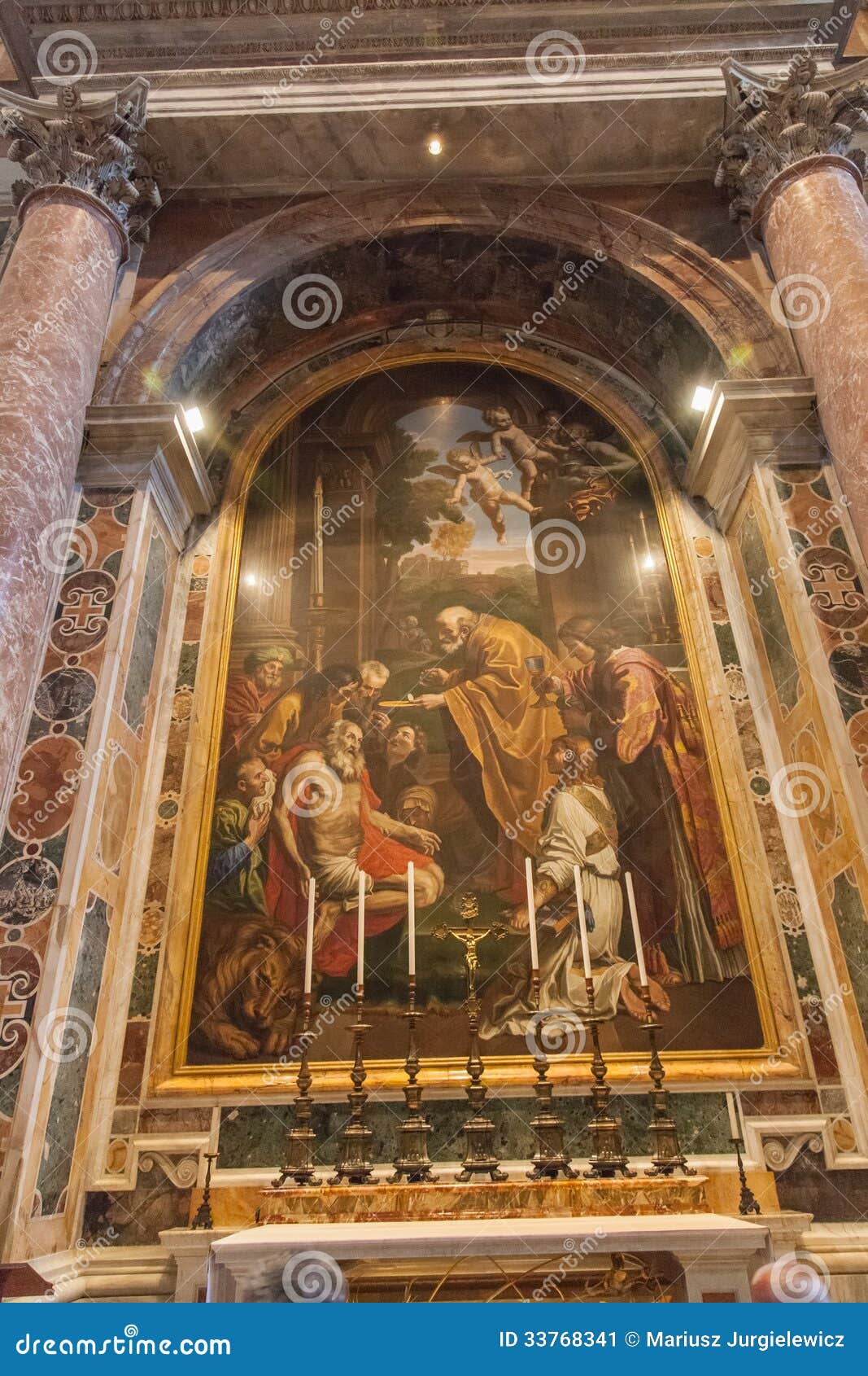 Altar Of St. Jerome Stock Image - Image: 33768341