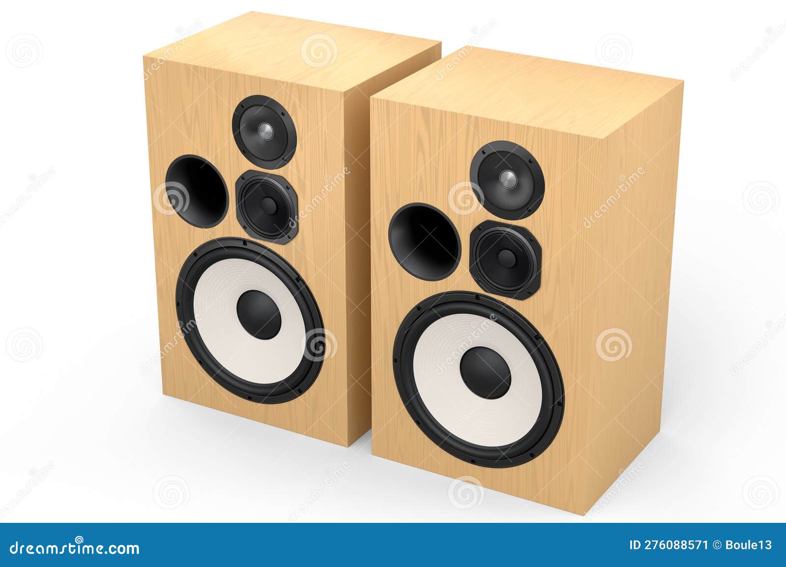 Altavoces Hifi Con Altavoces Para El Estudio De Grabación De Sonido Sobre  Fondo Blanco. Stock de ilustración - Ilustración de pesado, eléctrico:  276088571