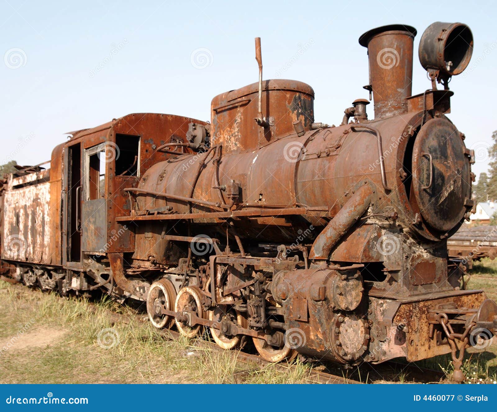 Alte Dampflokomotive stockbild. Bild von eisenbahn, industrie - 4460077