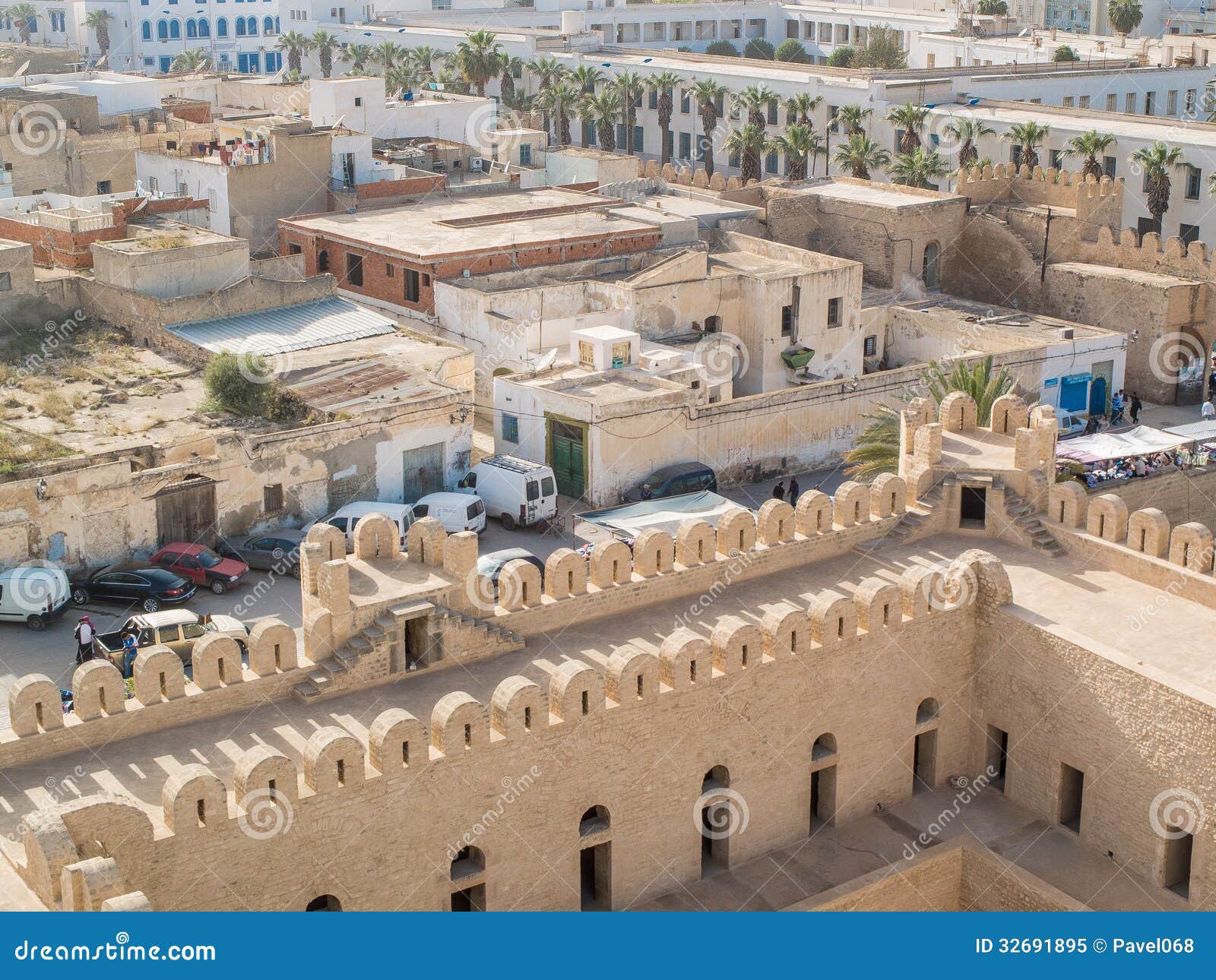 Alte Häuser in Medina in Sousse, Tunesien Stockbild - Bild von