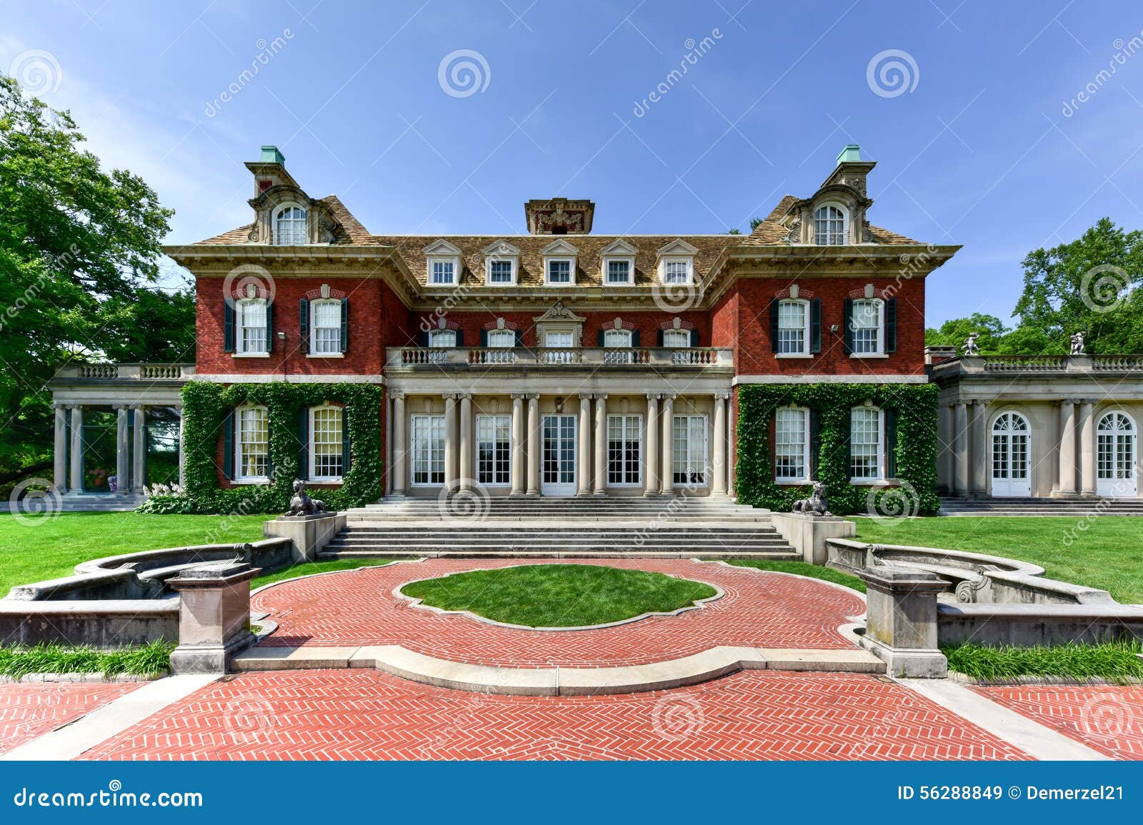 Alte Westbury Garten Villa Long Island Stockbild Bild Von Lang