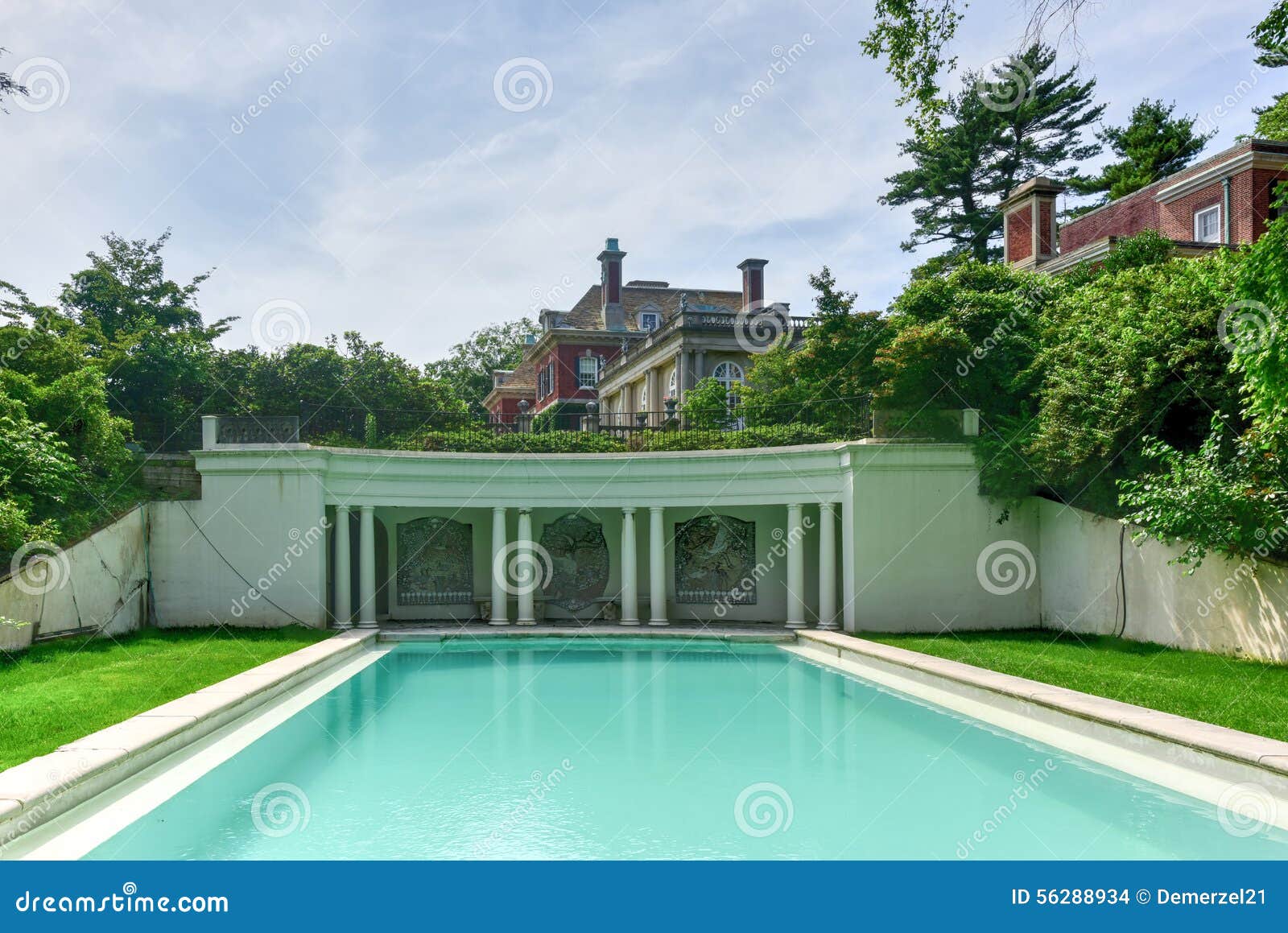 Alte Westbury Garten Villa Long Island Stockfoto Bild Von