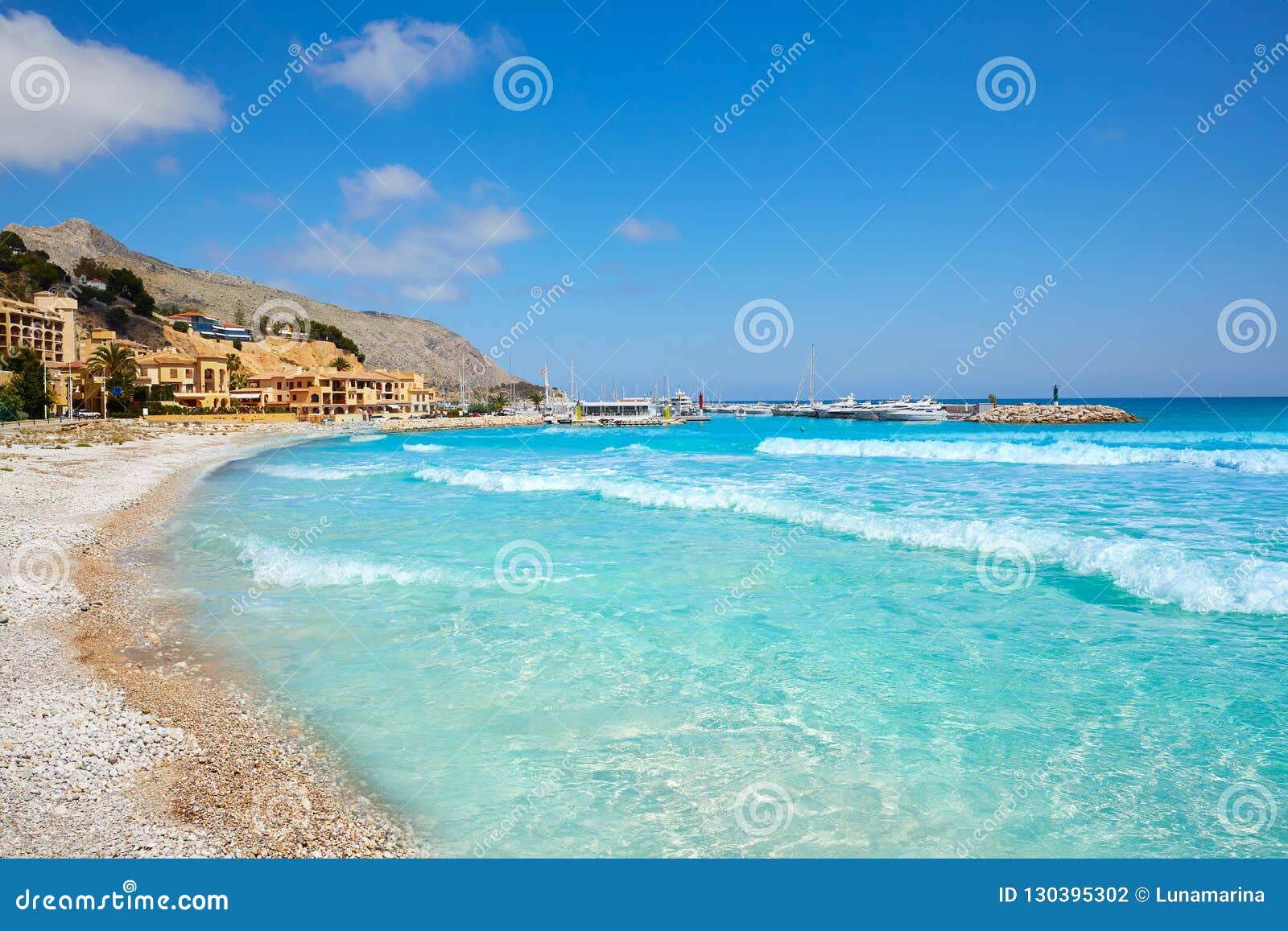 Altea Strand in Alicante Playa DE L Olla Stock Foto Image of kaap, toneel 130395302