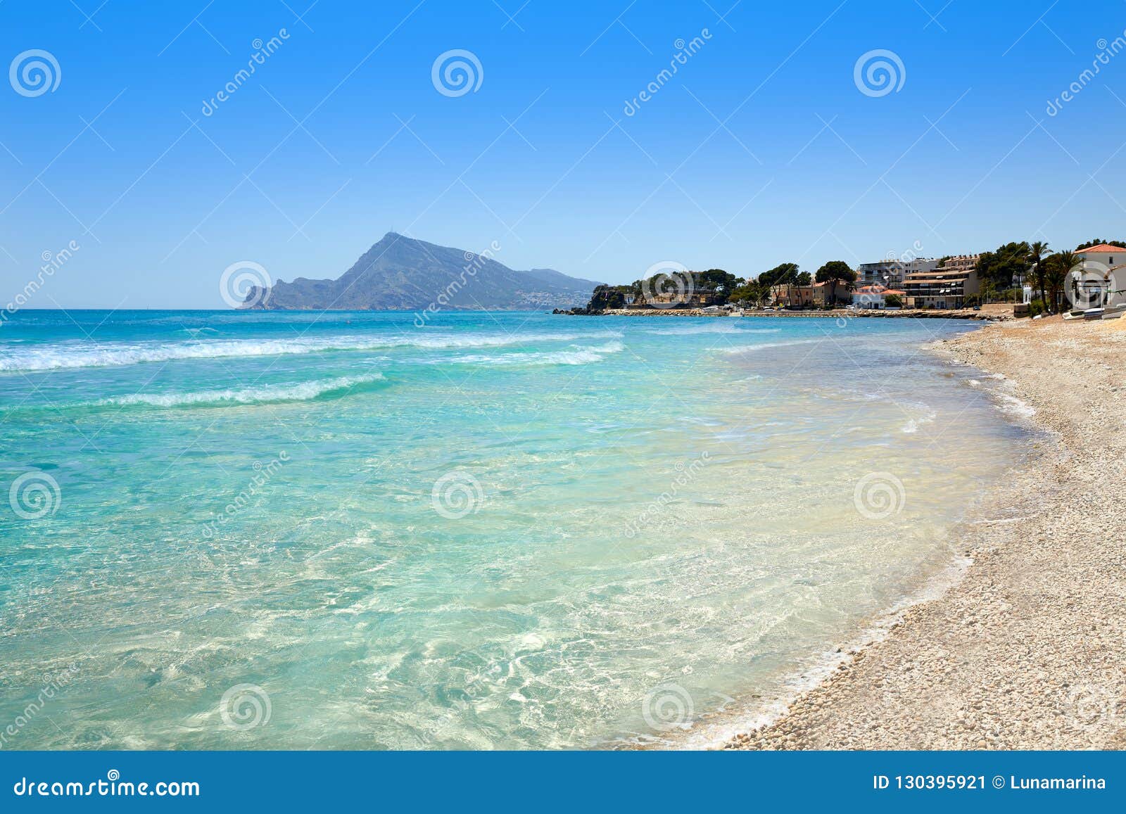 Altea Strand in Alicante Playa DE L Olla Stock Afbeelding Image of gemeenschap, landschap