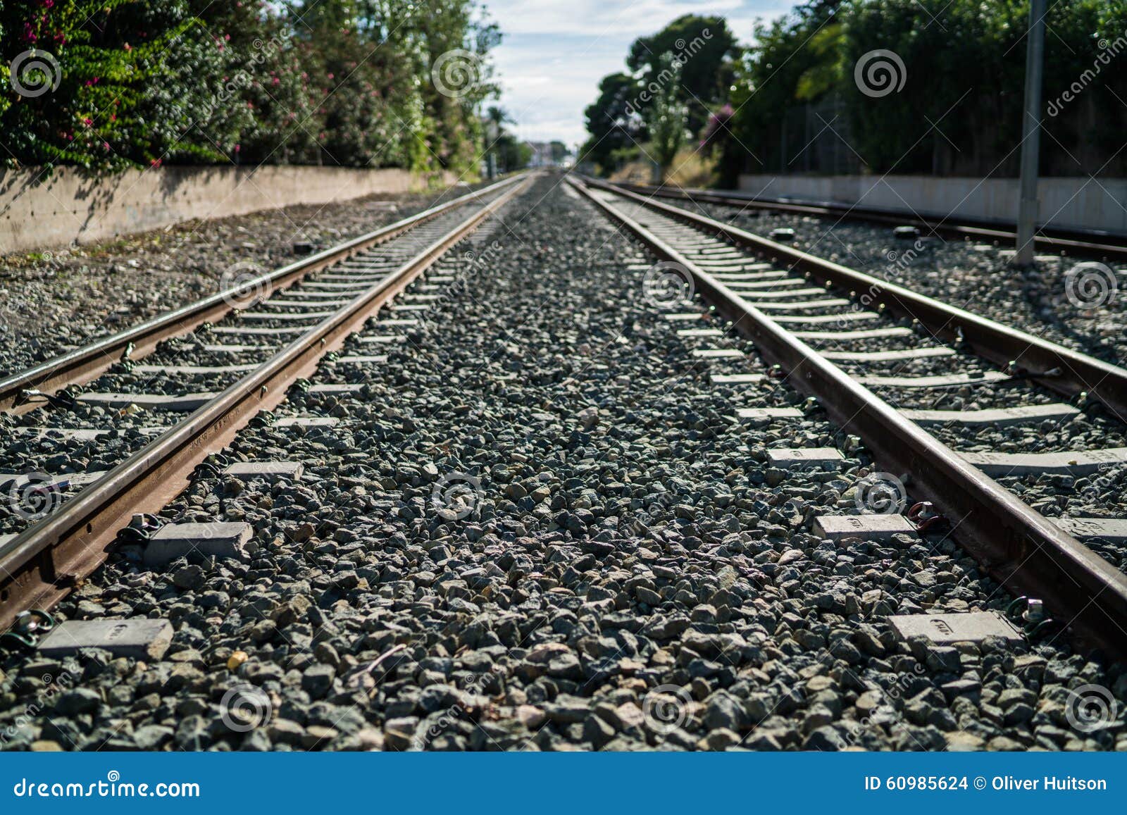 Altea-traintrack. Die Eisenbahnlinie in Altea in Spanien