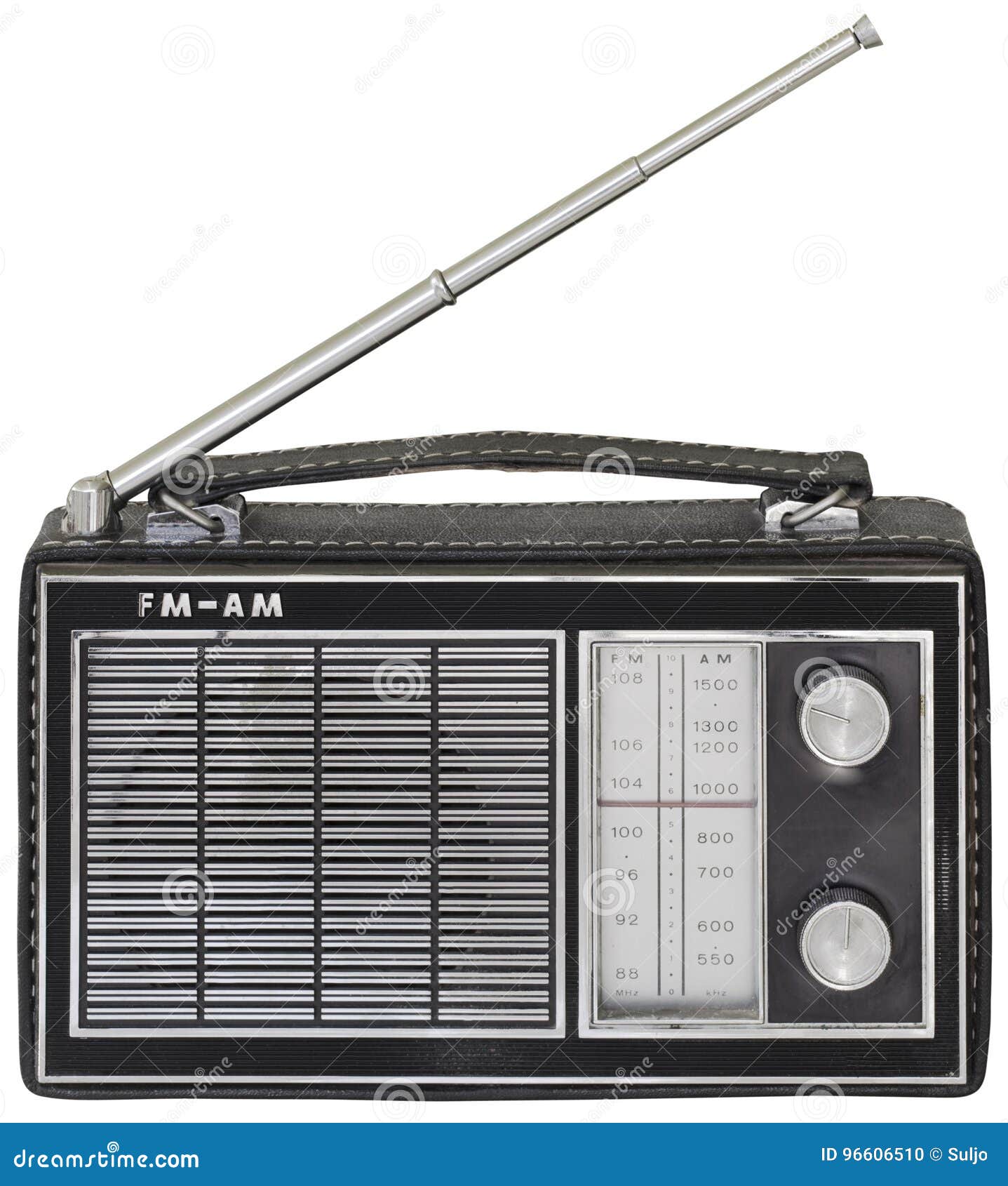 Alter Ausschnitt Des Portablen Radios Stockfoto Bild von gerät