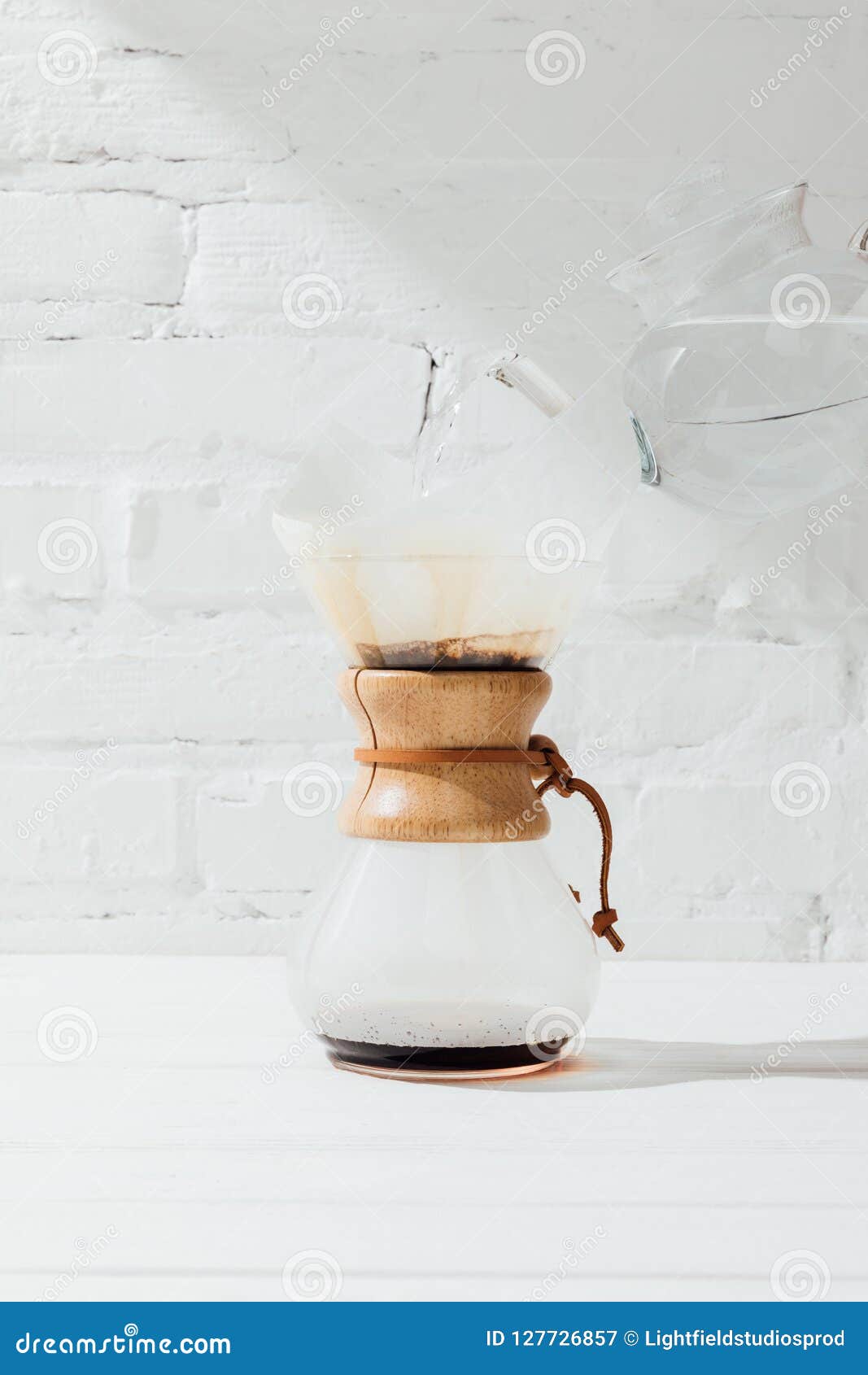Alternative Coffee in Chemex with Filter Cone Stock Image Image of