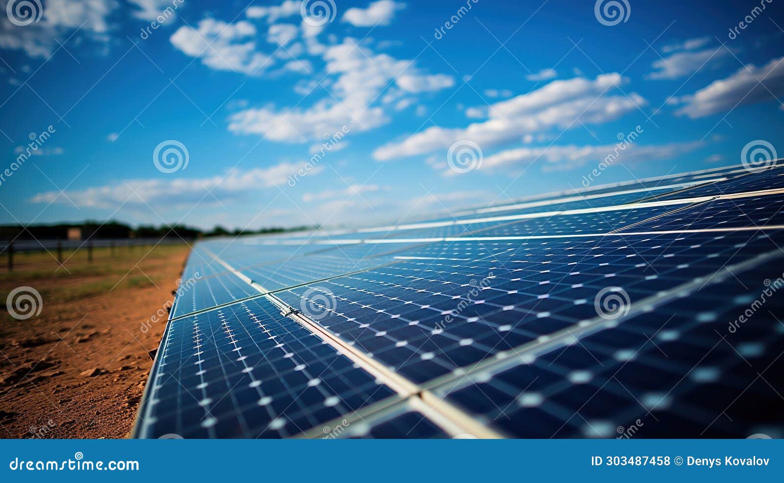 Alternative Electricity Source. Renewable Energy. Solar Panels Reflect