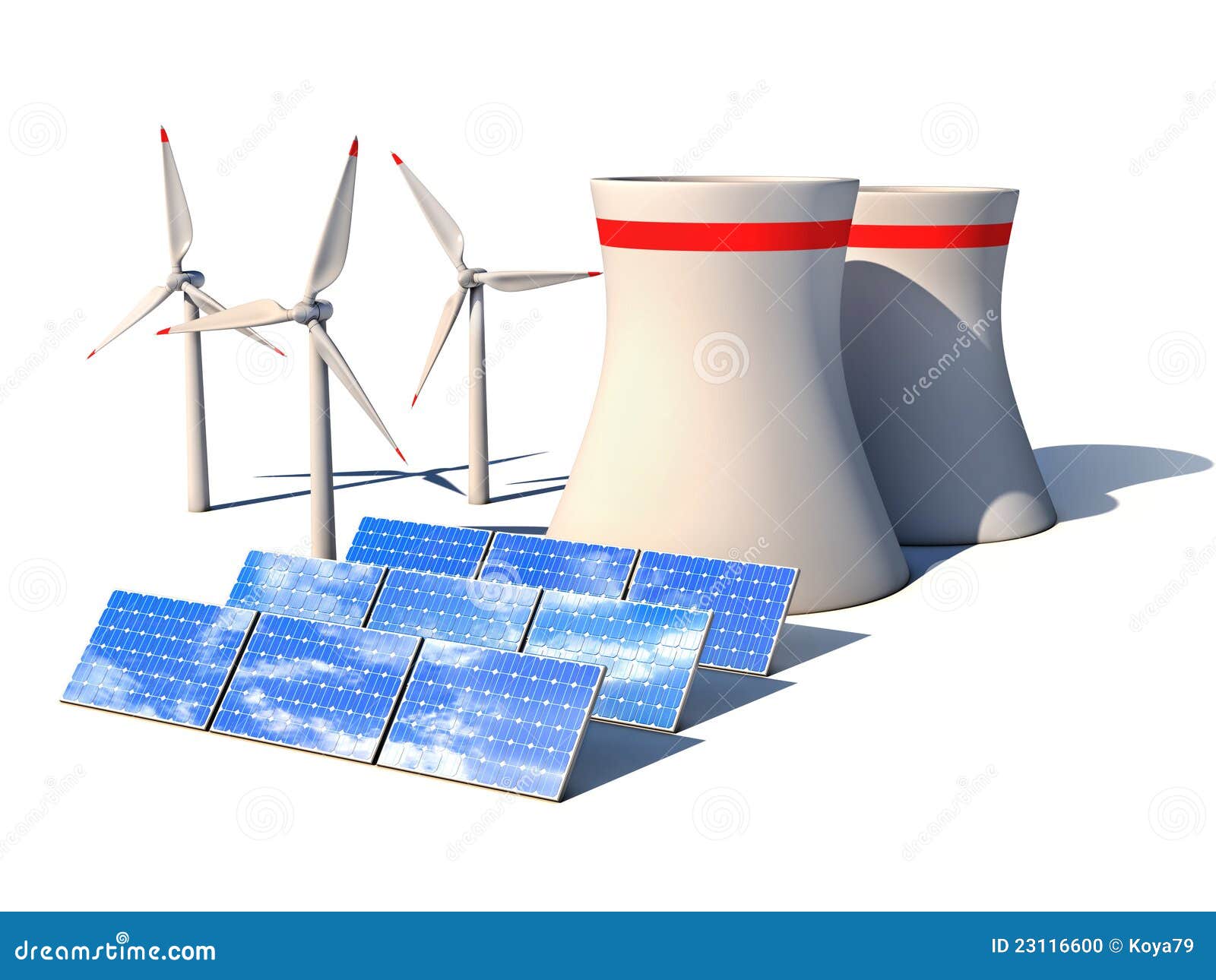 alternative energy 3d concept