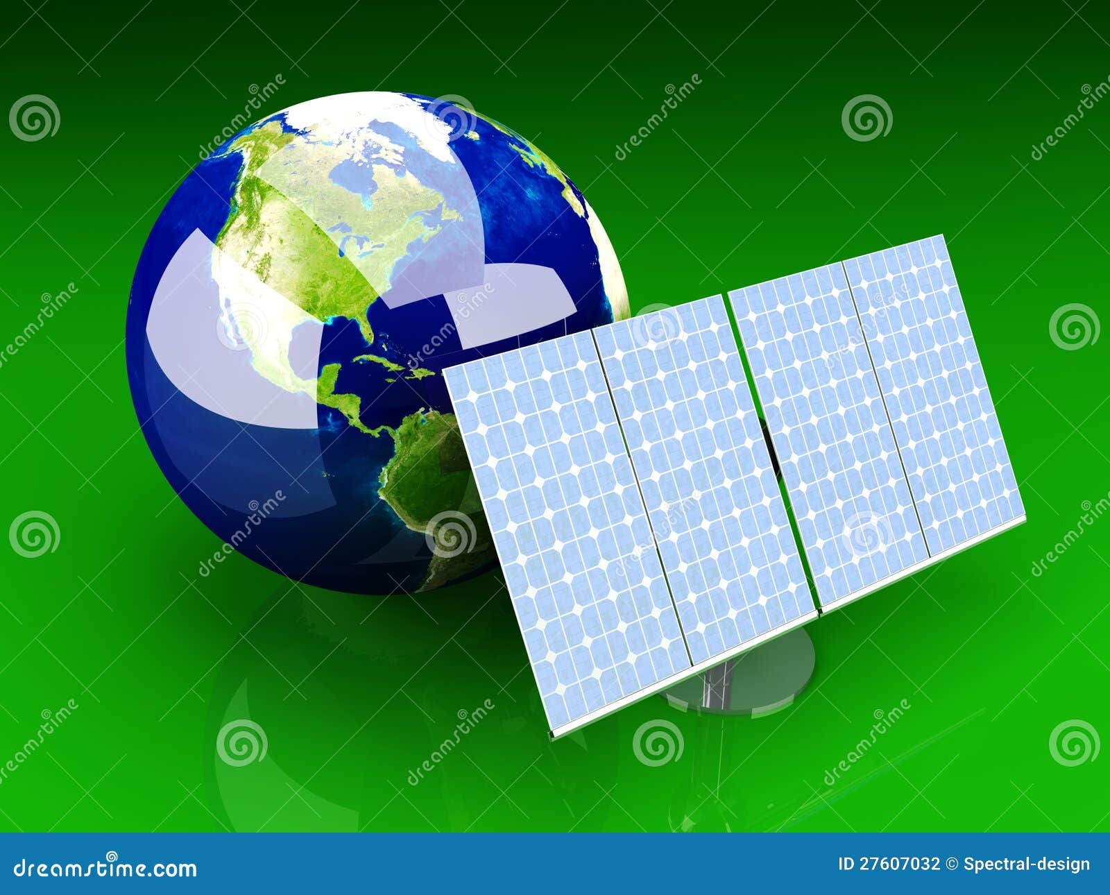 Alternative Energy - America Stock Illustration - Illustration of globe