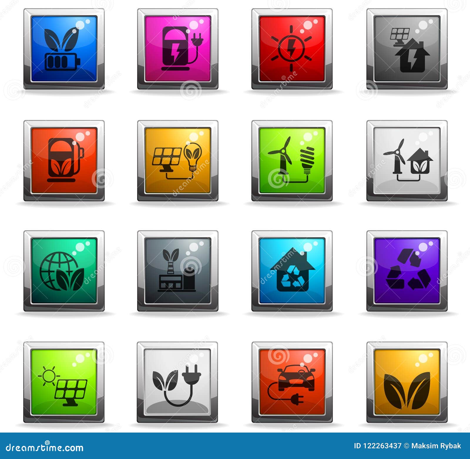 alternative energy icon set