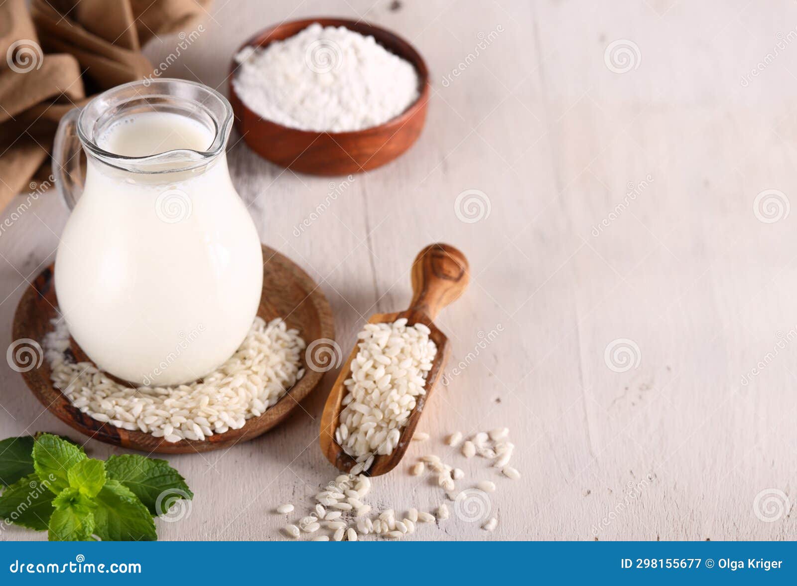 Alternative Plant Rice Milk Stock Image Image of protein, natural