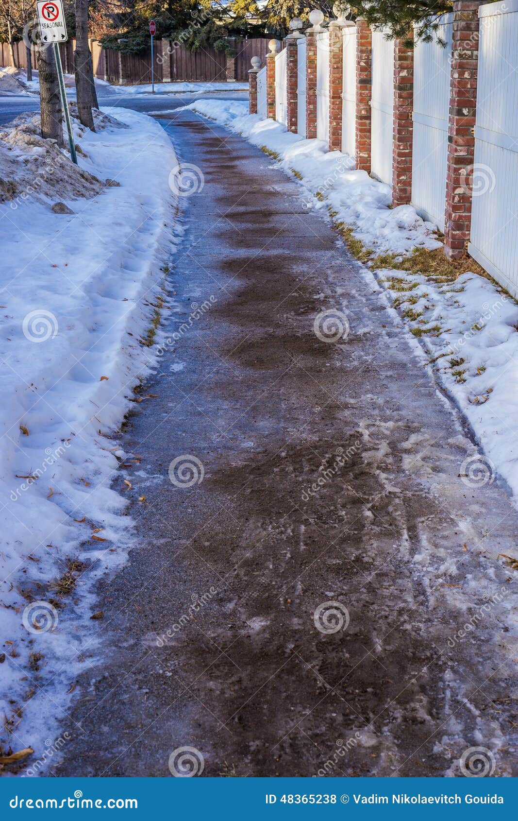 Alternative To Salt Ice Melter Stock Photo Image of sign, salt 48365238