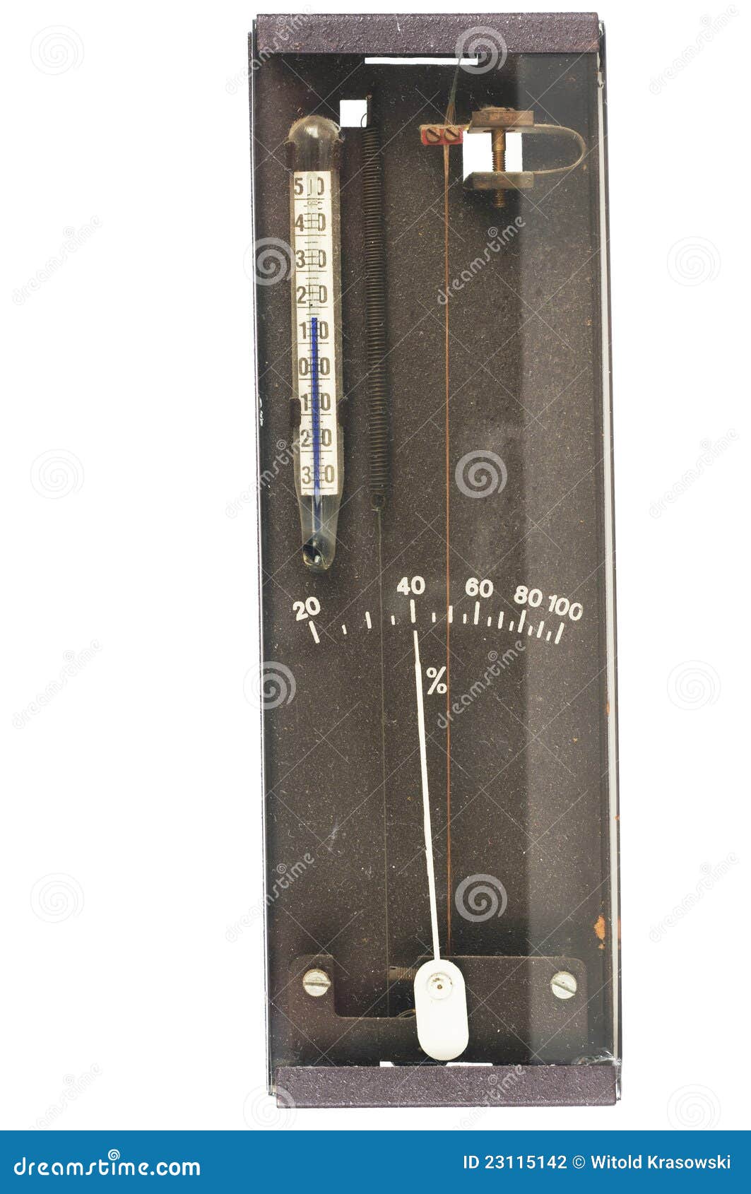 Altes Hygrometer stockfoto. Bild von grad, meteorologie 23115142