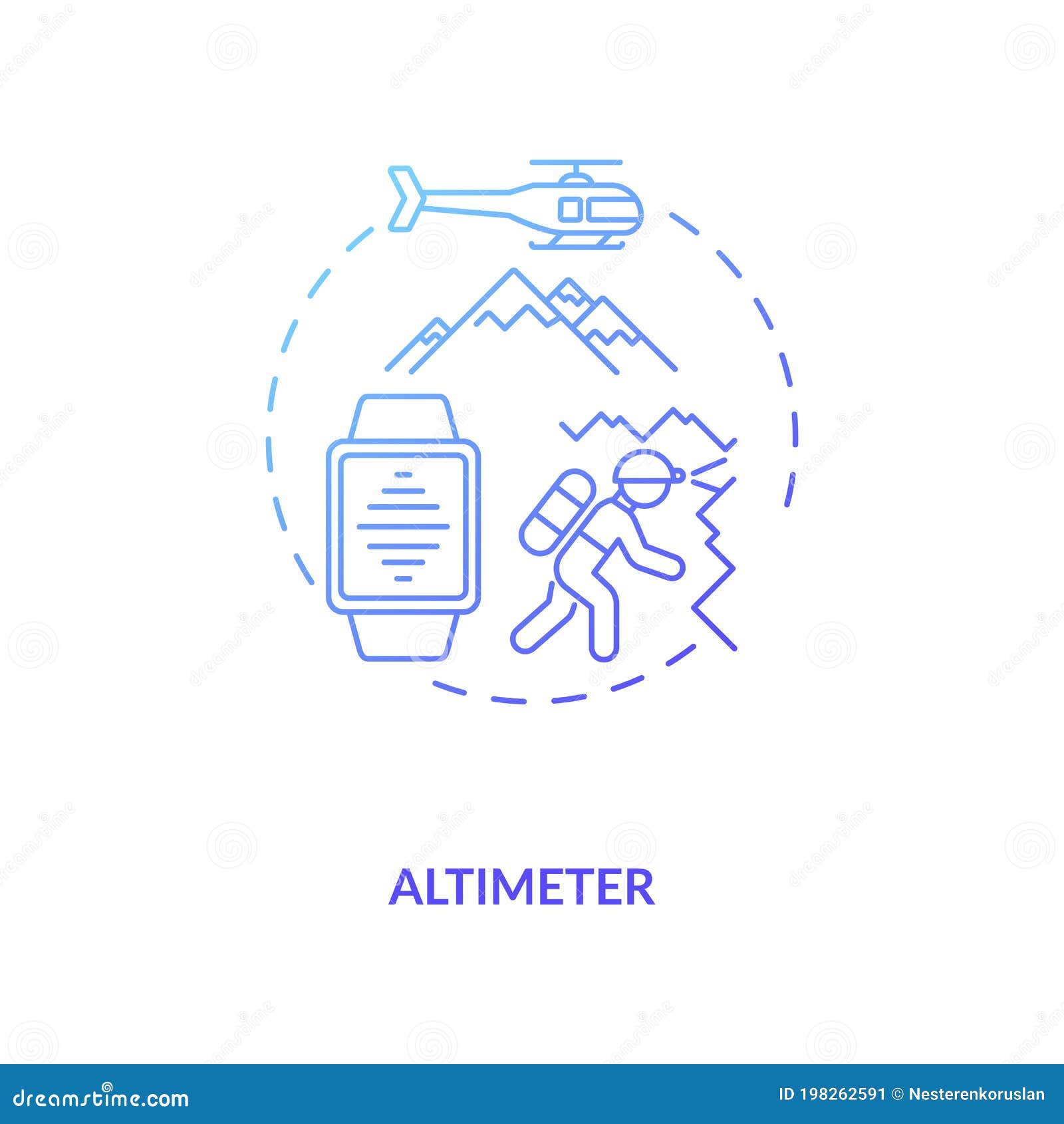 Altimeter concept icon stock vector. Illustration of device 198262591