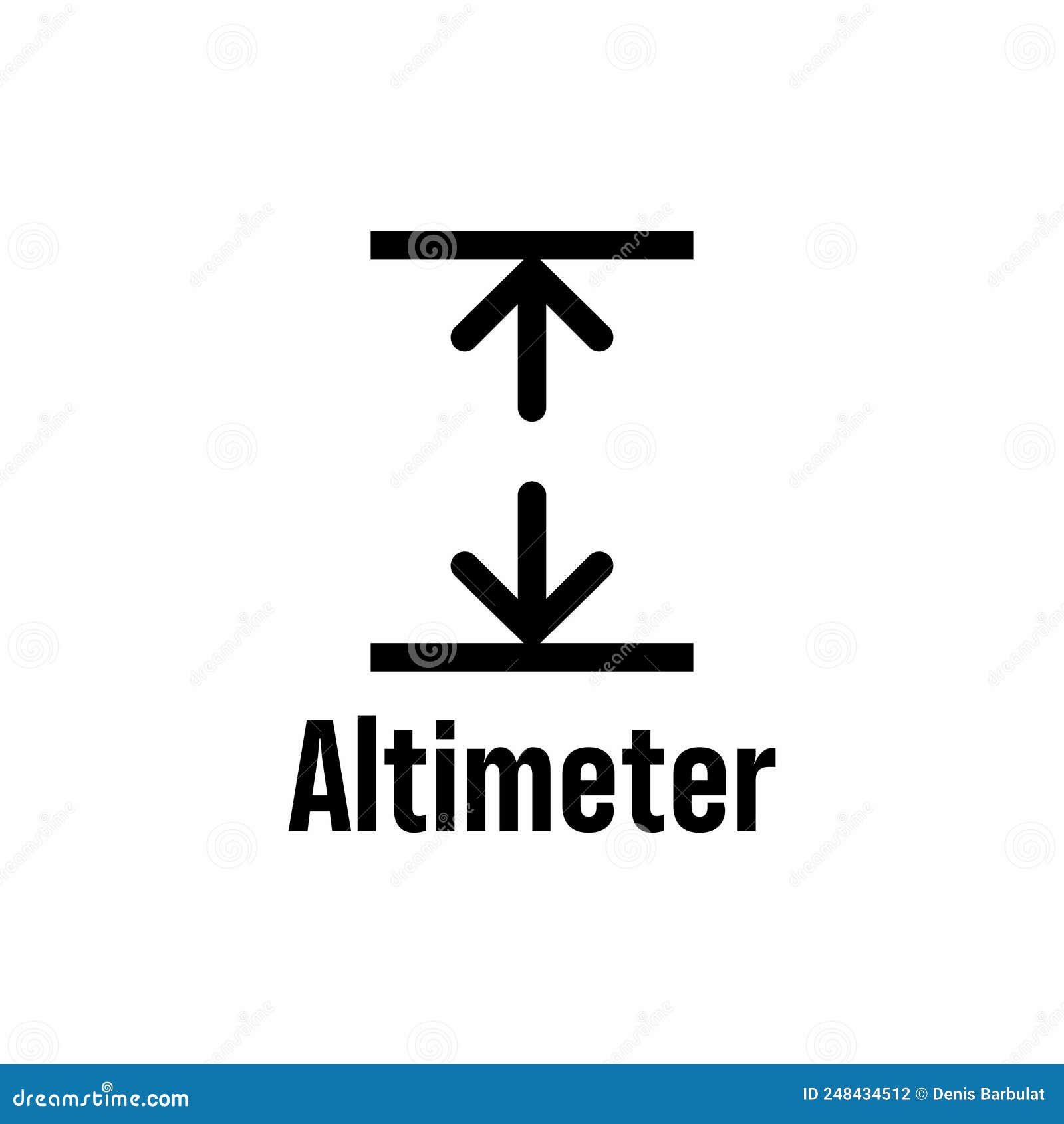 Altimeter Feature Vector Information Sign Stock Vector Illustration