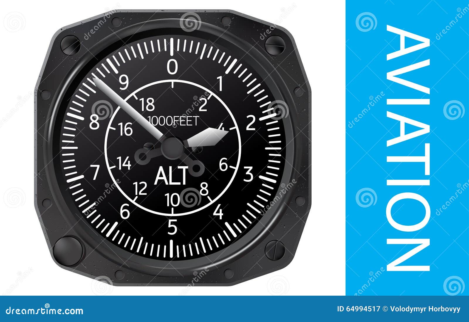 Altimeter Vector Illustration Stock Vector Illustration of dial