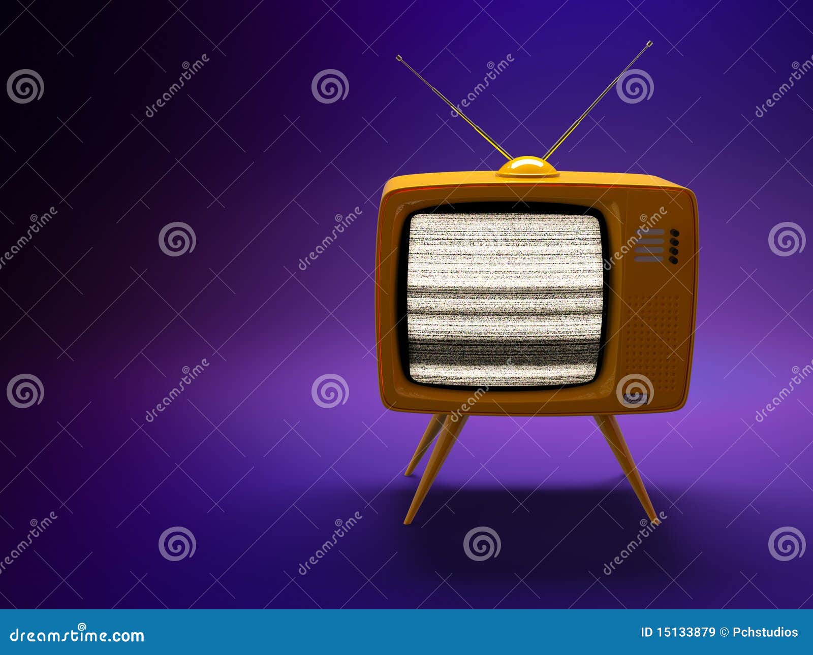 Altmodischer Fernseher Stock Abbildung Illustration Von Retro 15133879