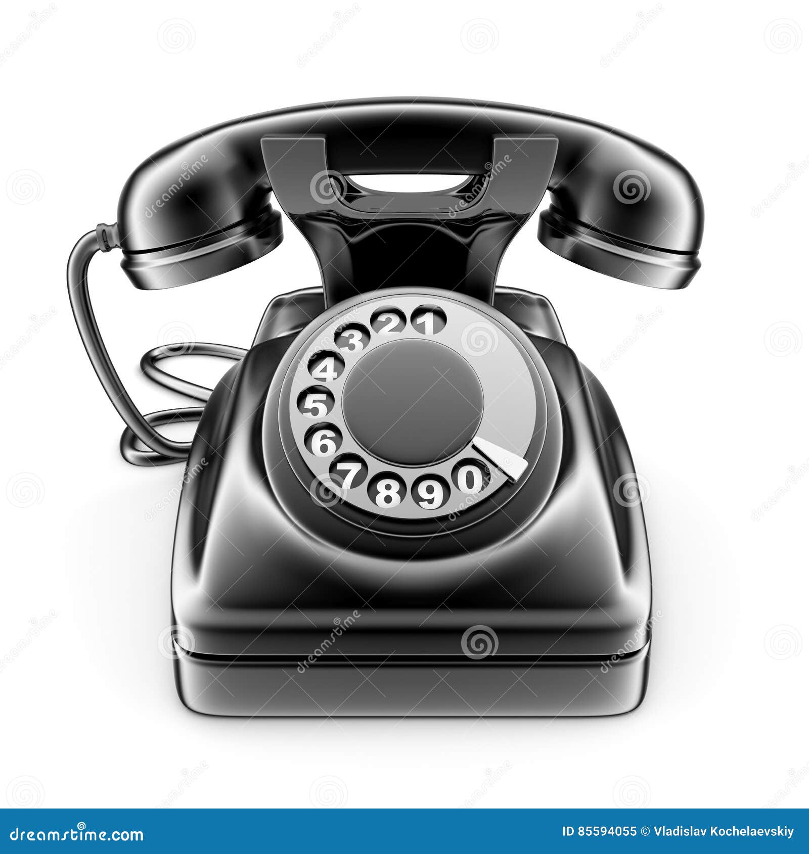 Altmodisches Telefon Stock Abbildung Illustration Von Benennen 85594055