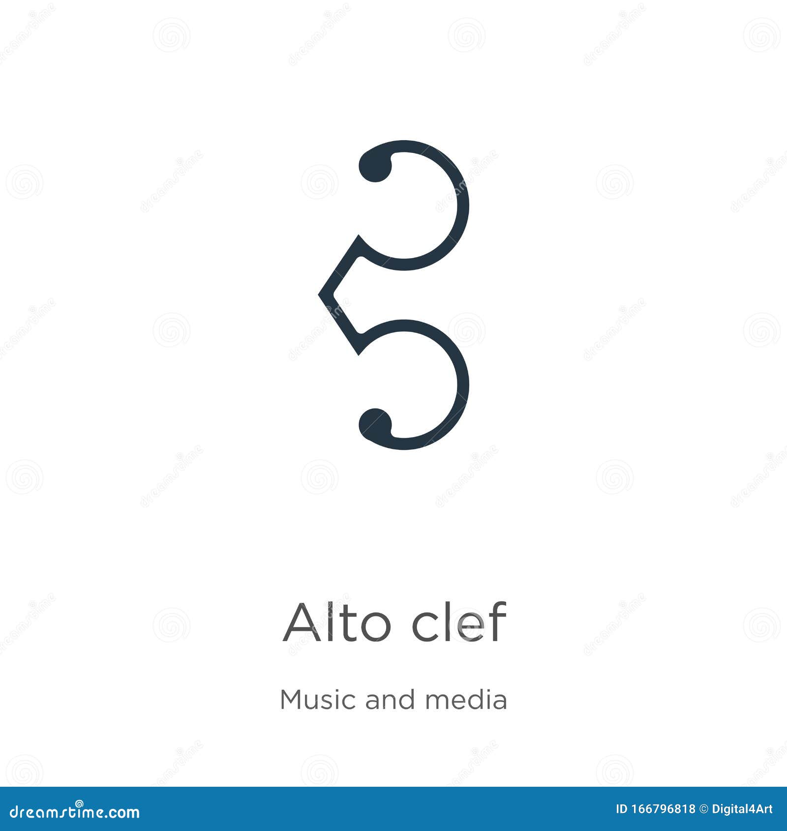 Alto Clef Icon Vector. Trendy Flat Alto Clef Icon from Music and Media  Collection Isolated on White Background Stock Vector - Illustration of  notation, symphony: 166796818